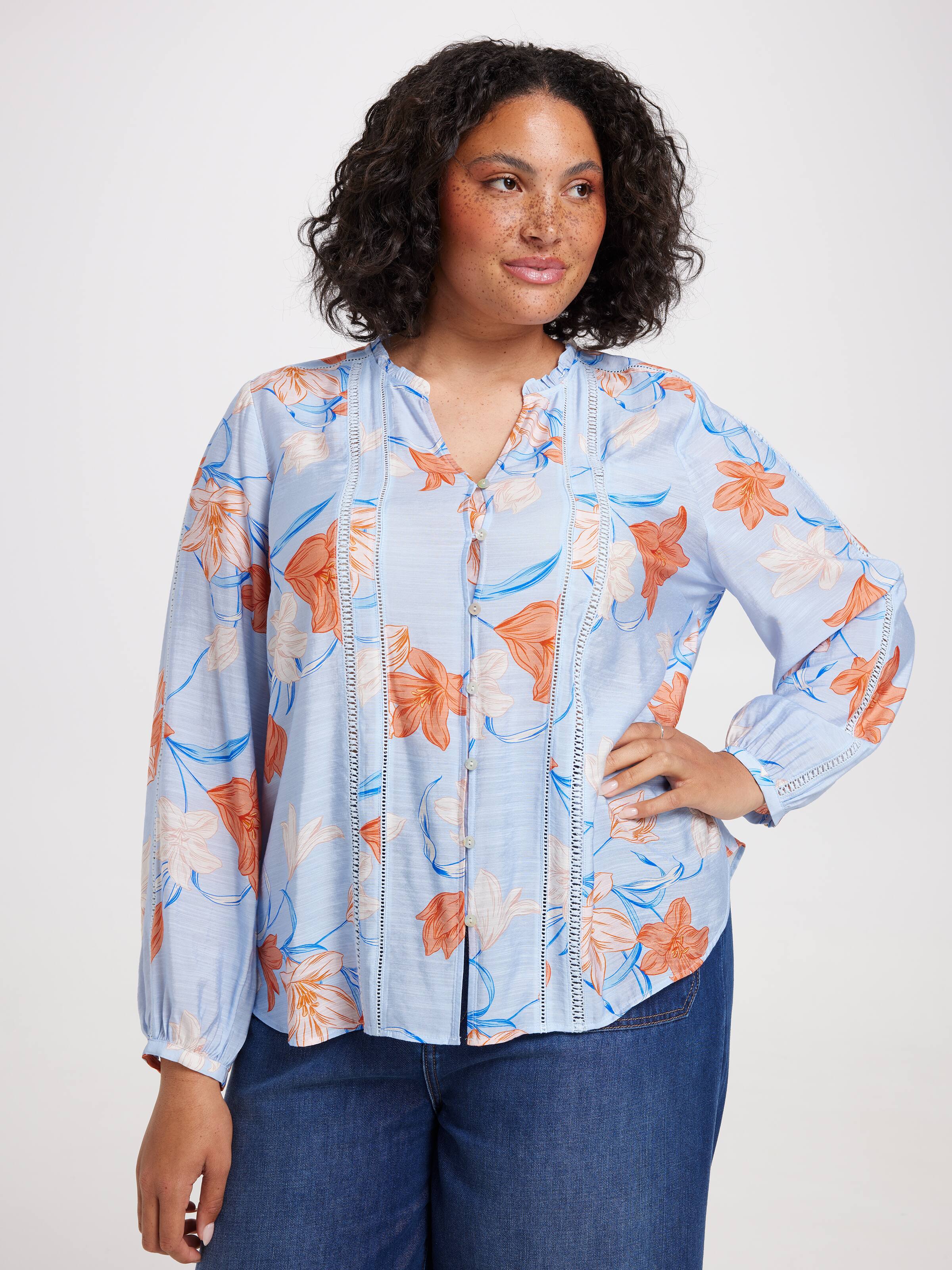 Jamie Lace Insert Blouse