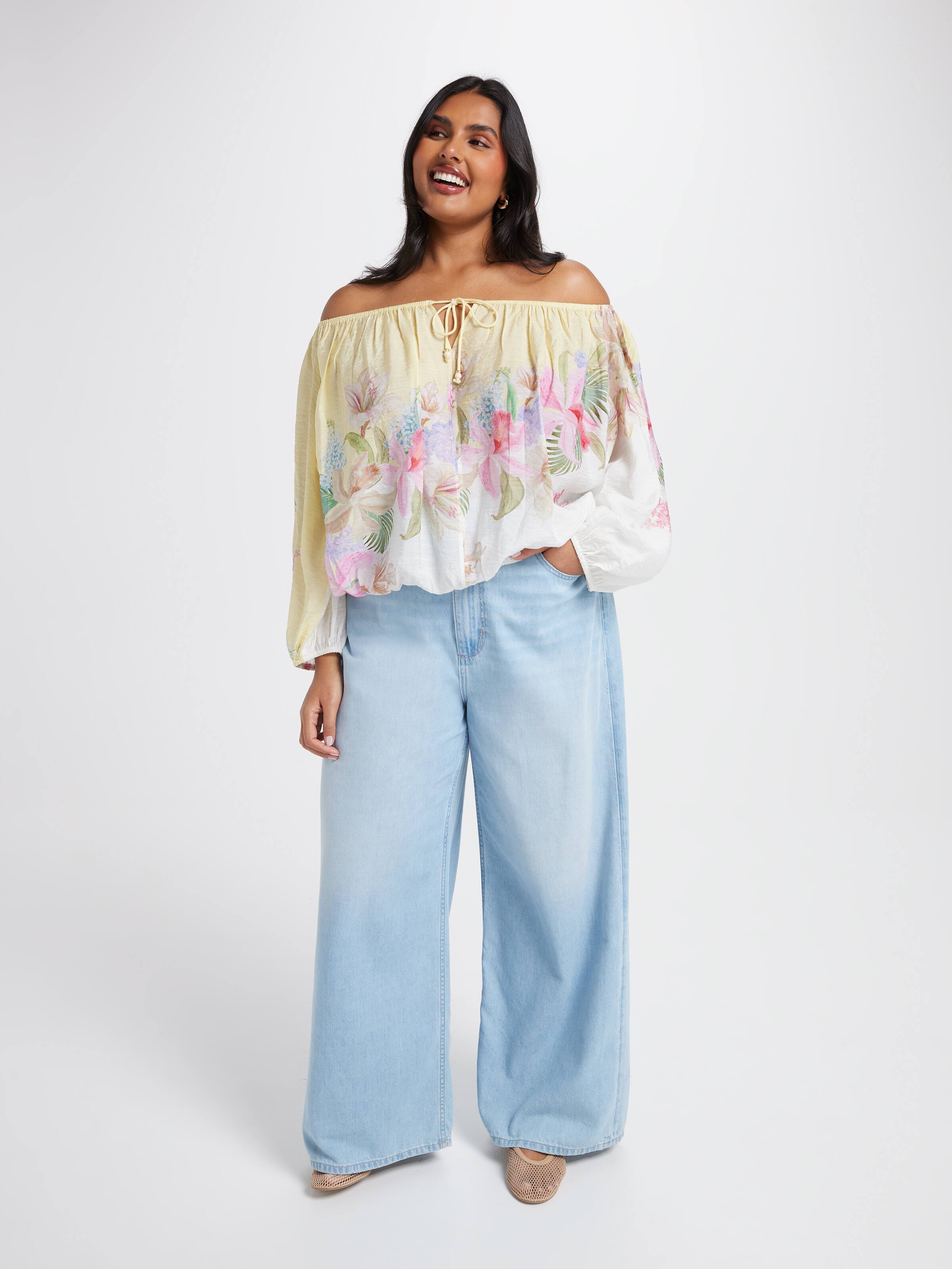 Curve Effie Bubble Hem Blouse