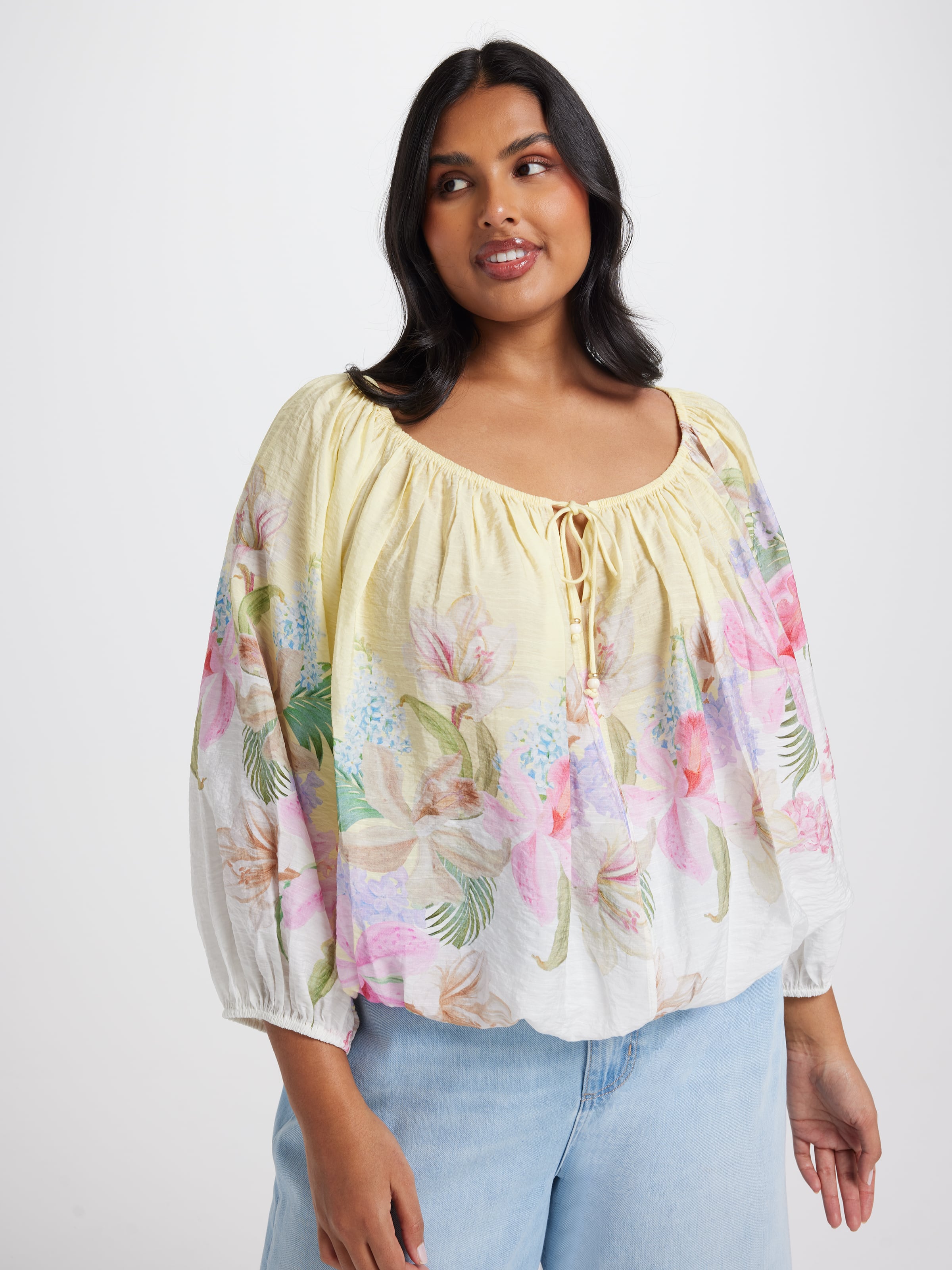 Curve Effie Bubble Hem Blouse