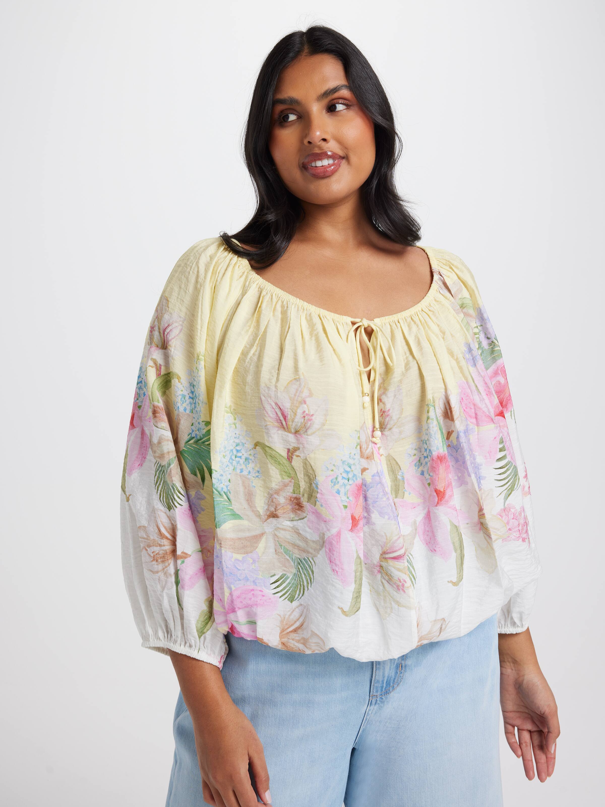 Curve Effie Bubble Hem Blouse