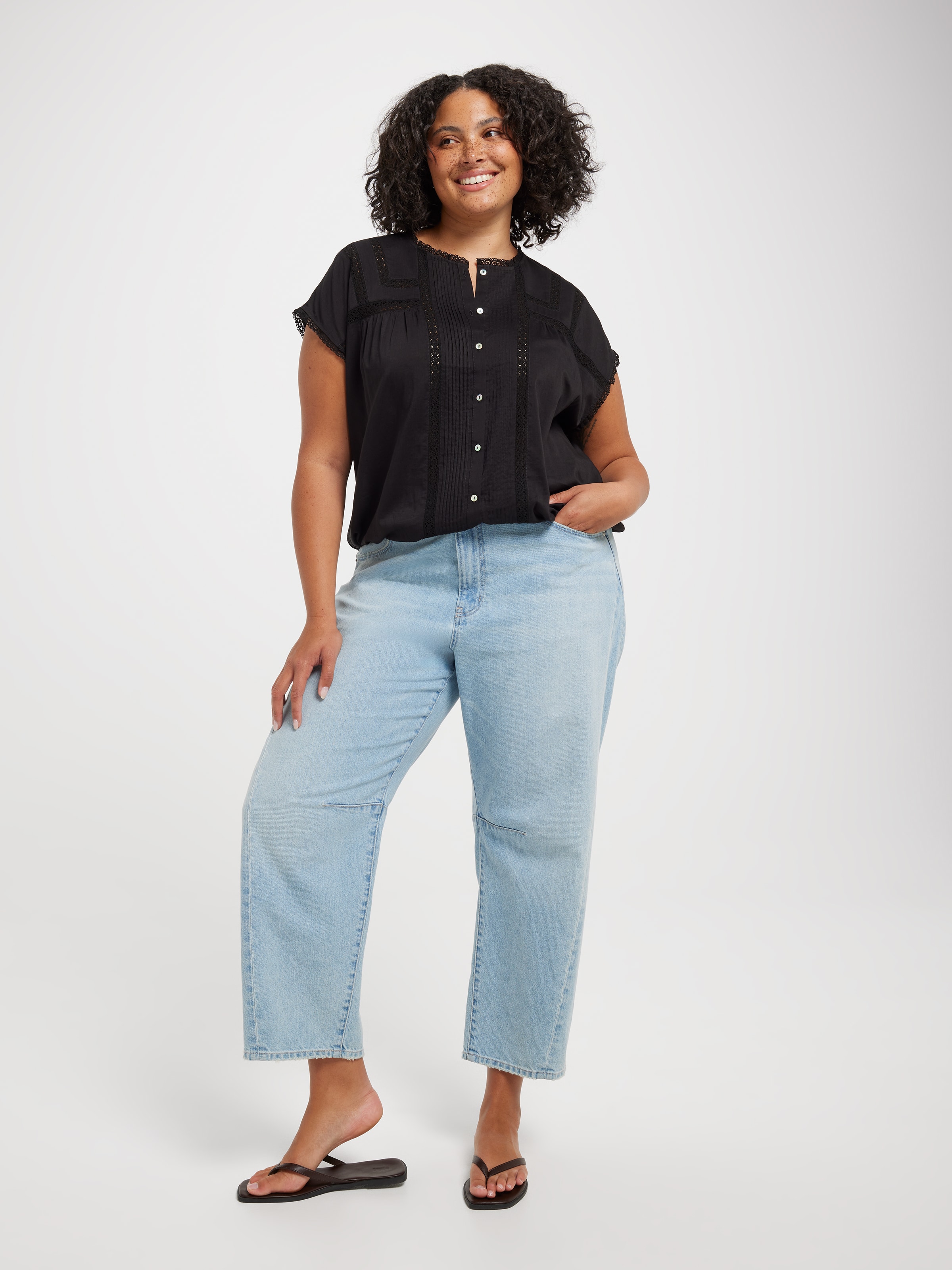 Curve Suki Lace Insert Bubblehem Top