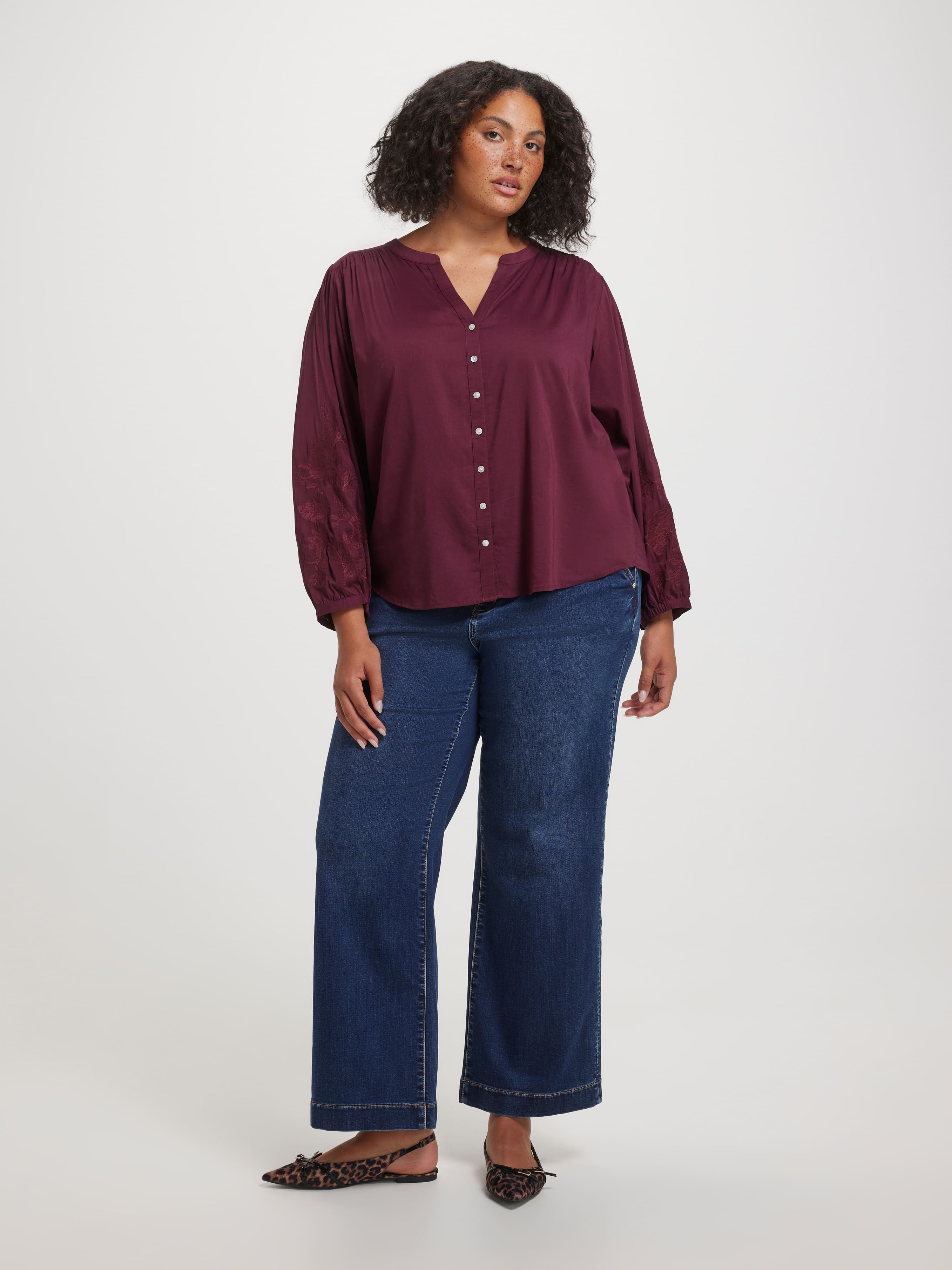 Curve Ruby Embroidered Blouse