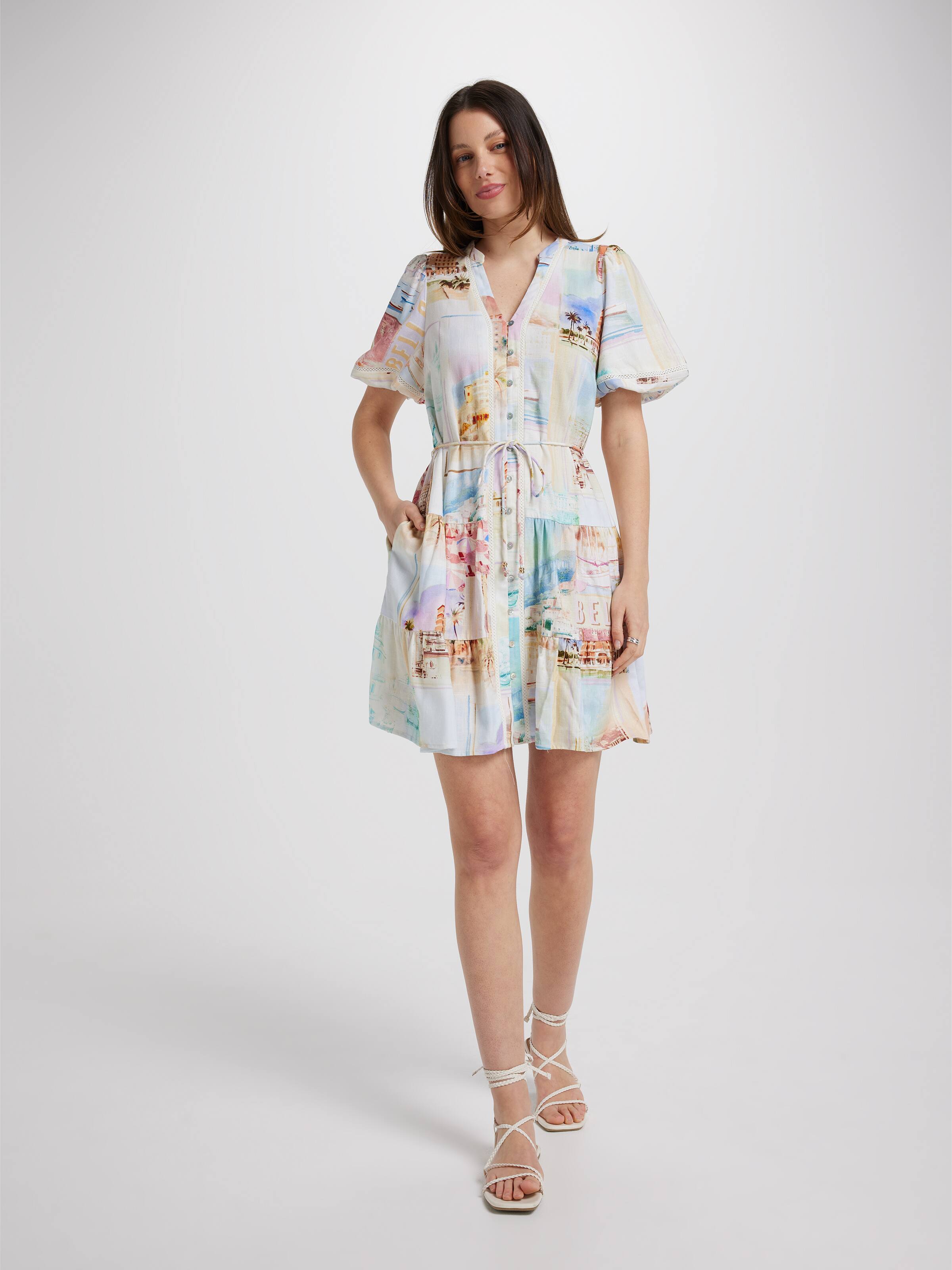 Freya Puff Sleeve Shirt Dress