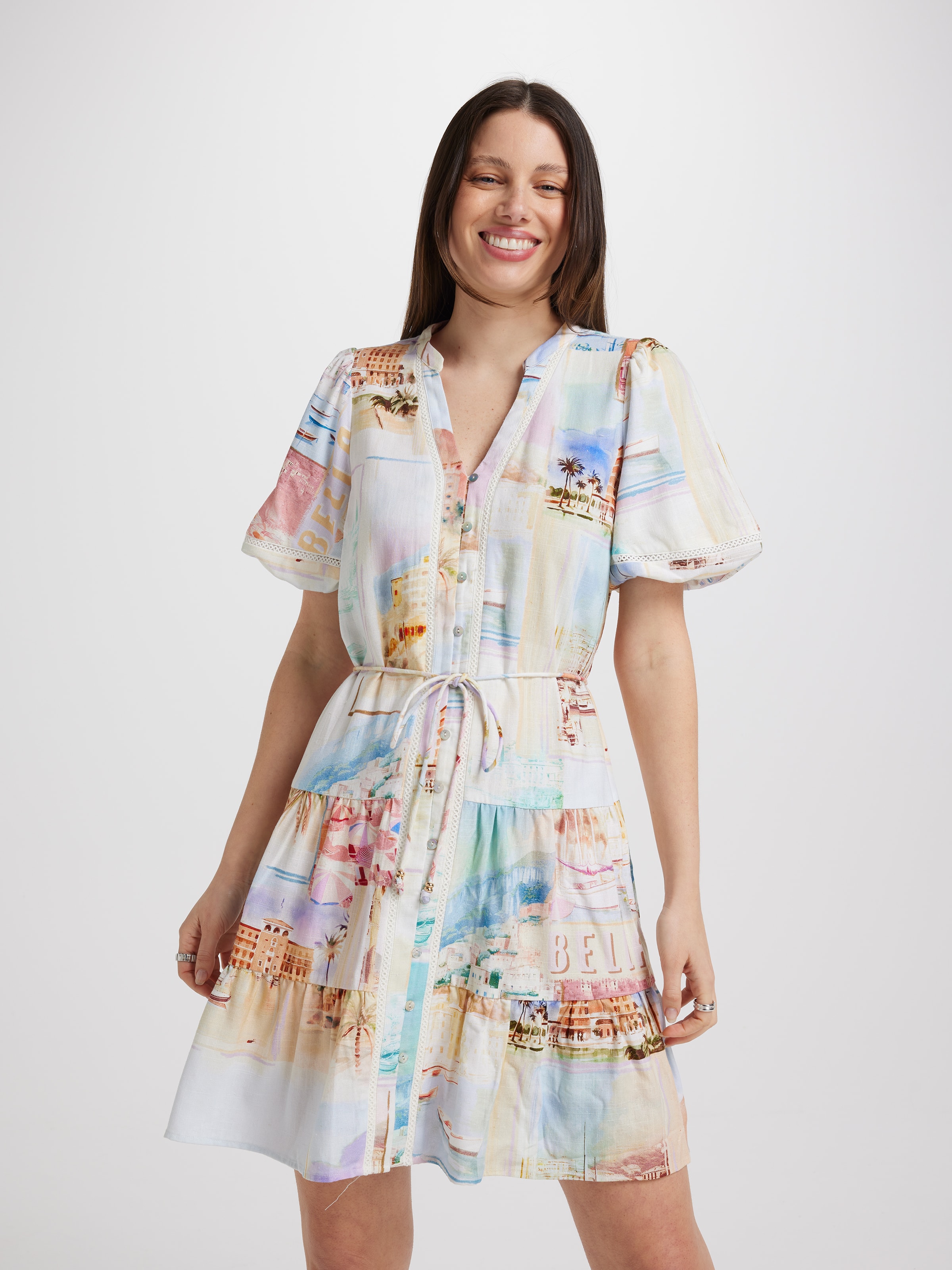 Freya Puff Sleeve Shirt Dress