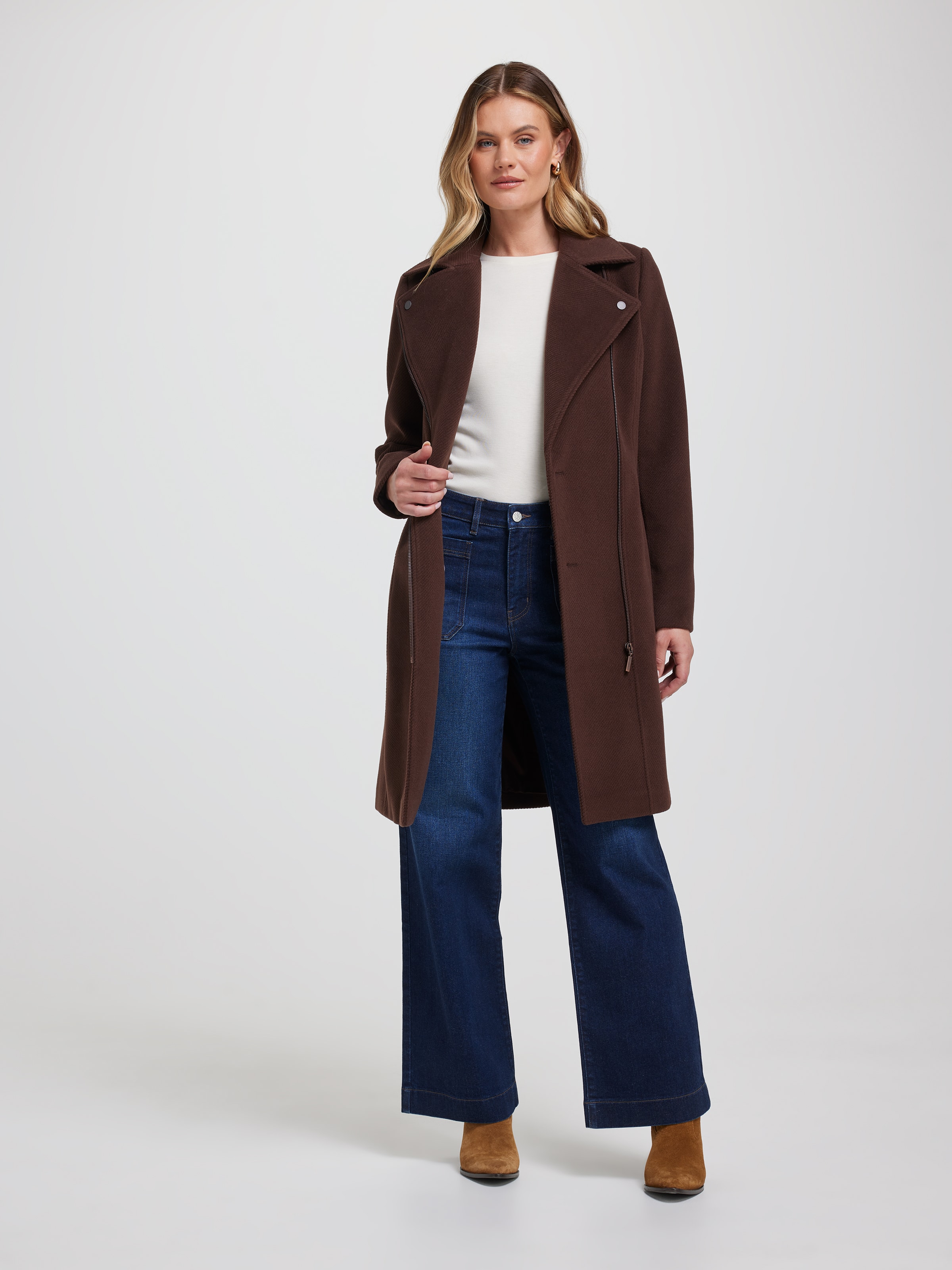 Chloe Zip Wrap Coat