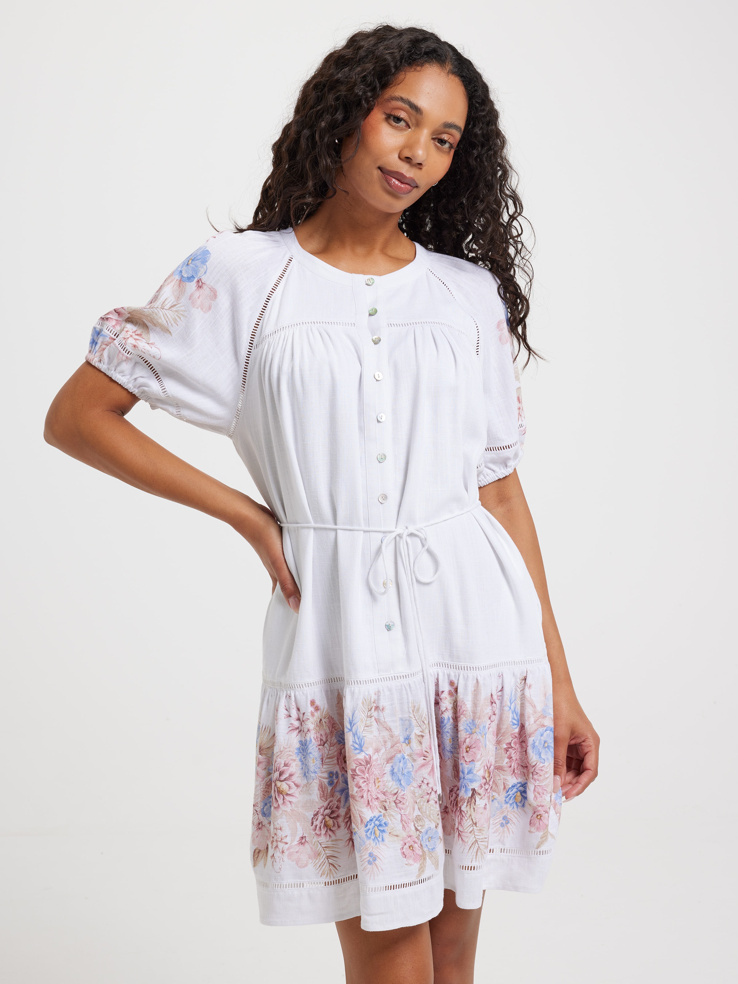 Phoebe Tiered Lace Dress