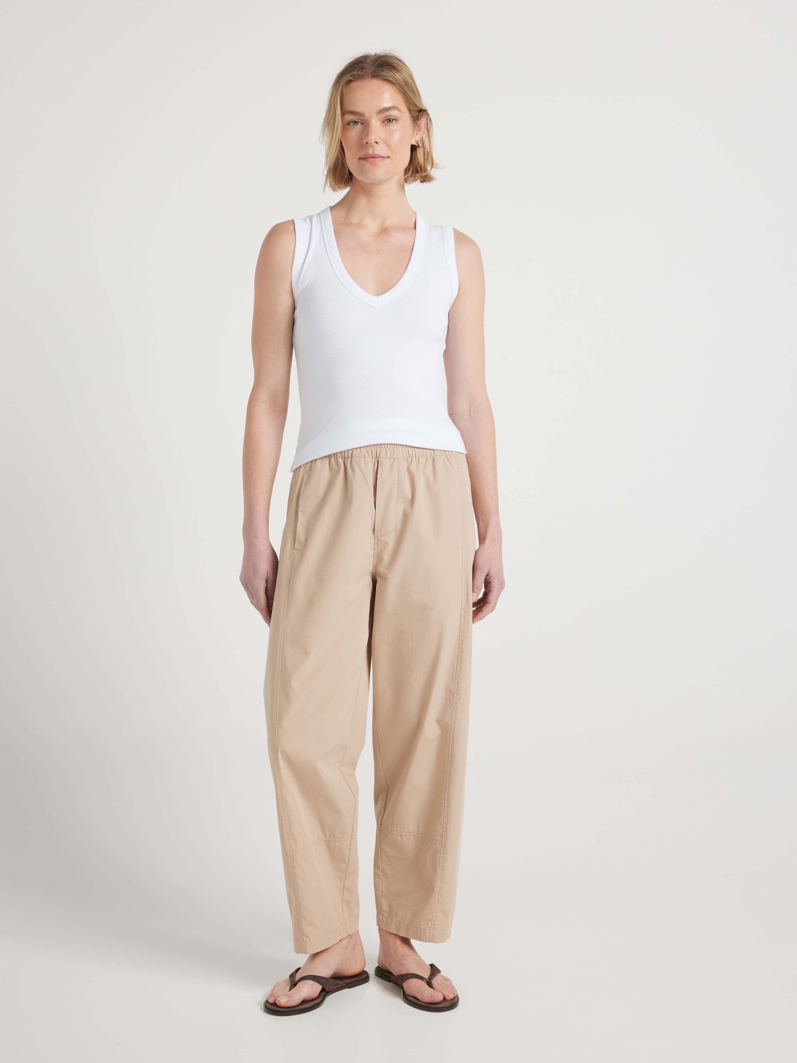 Cody Pull On Barrel Leg Ankle Pant