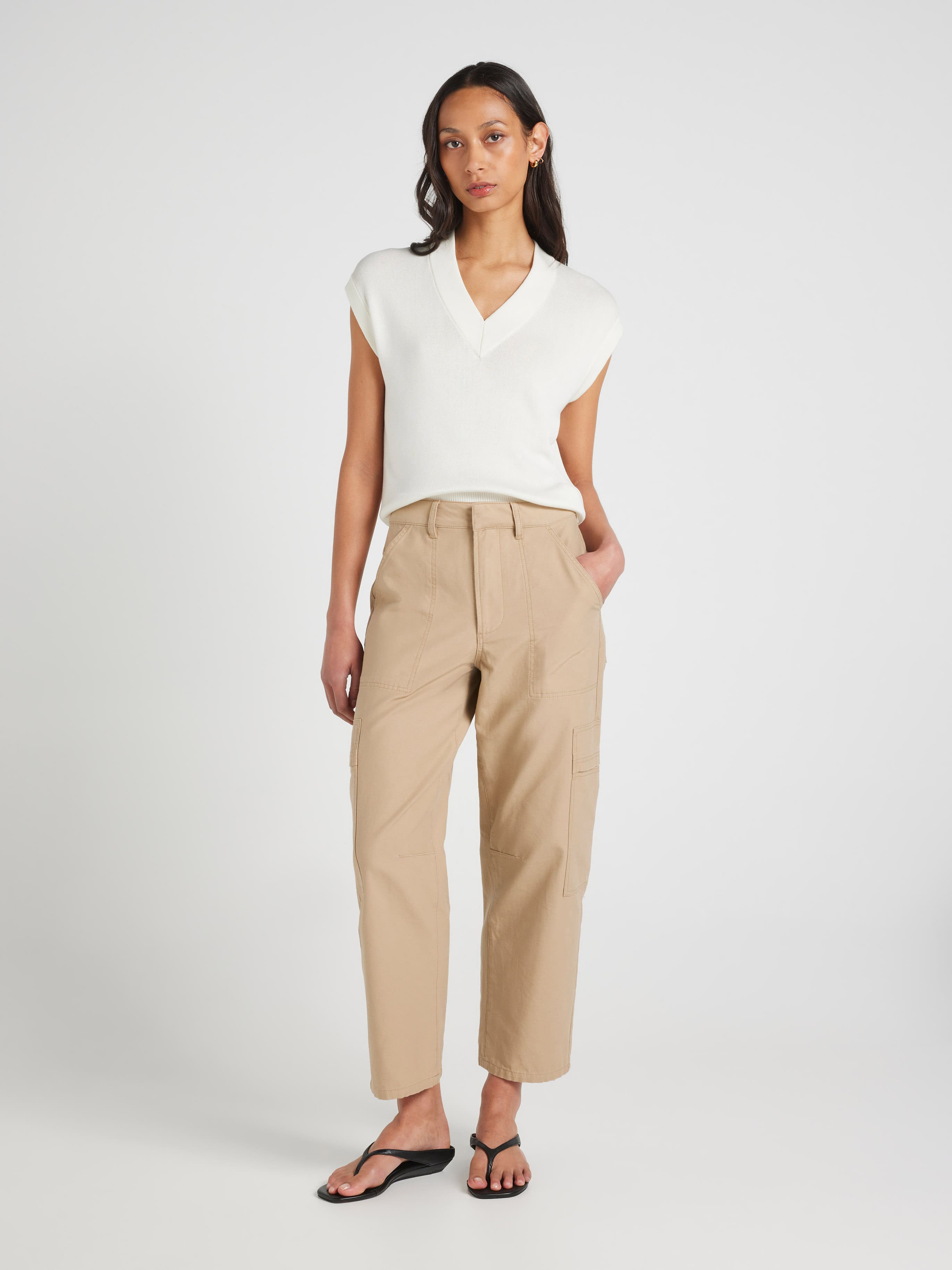 Sonoma Mid Rise Soft Cargo Ankle Pants