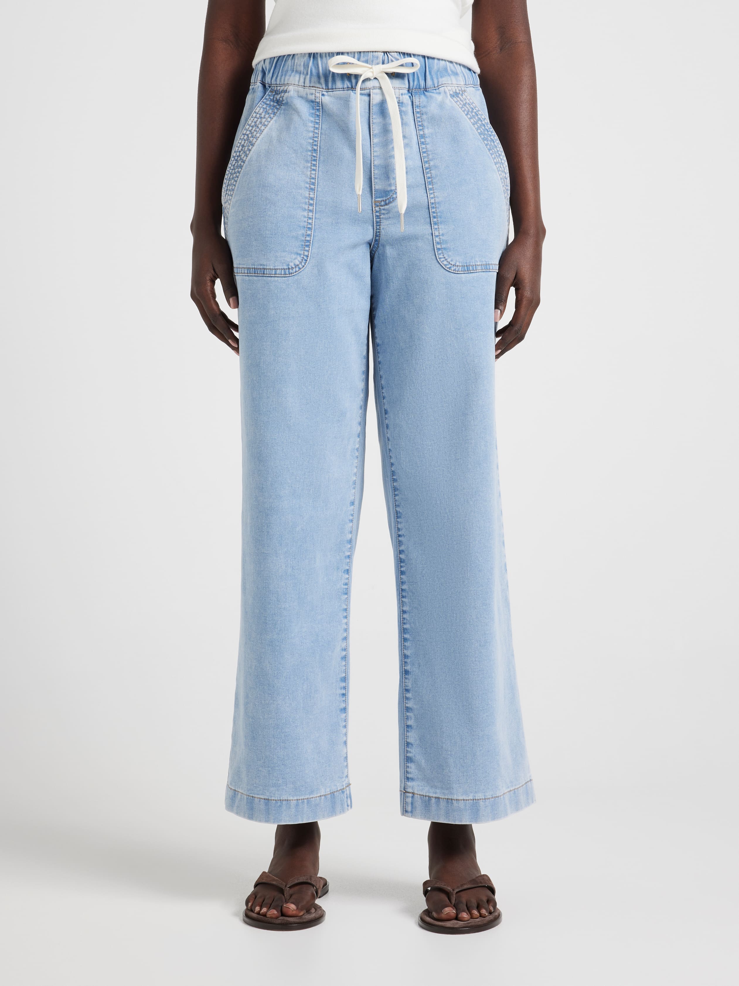 Amaze Mid Rise Utility Wide Ankle Pant