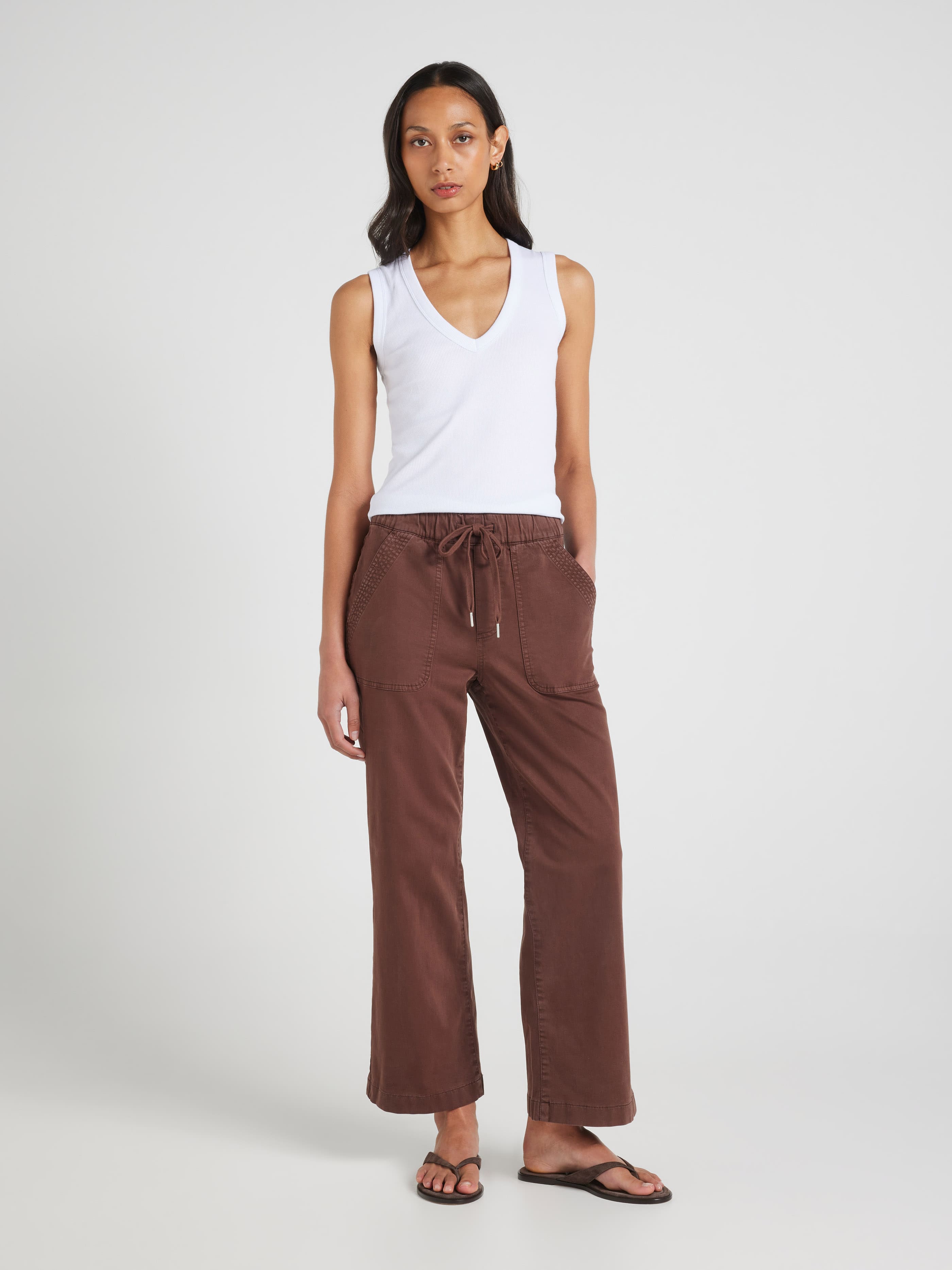 Amaze Mid Rise Utility Wide Ankle Pant