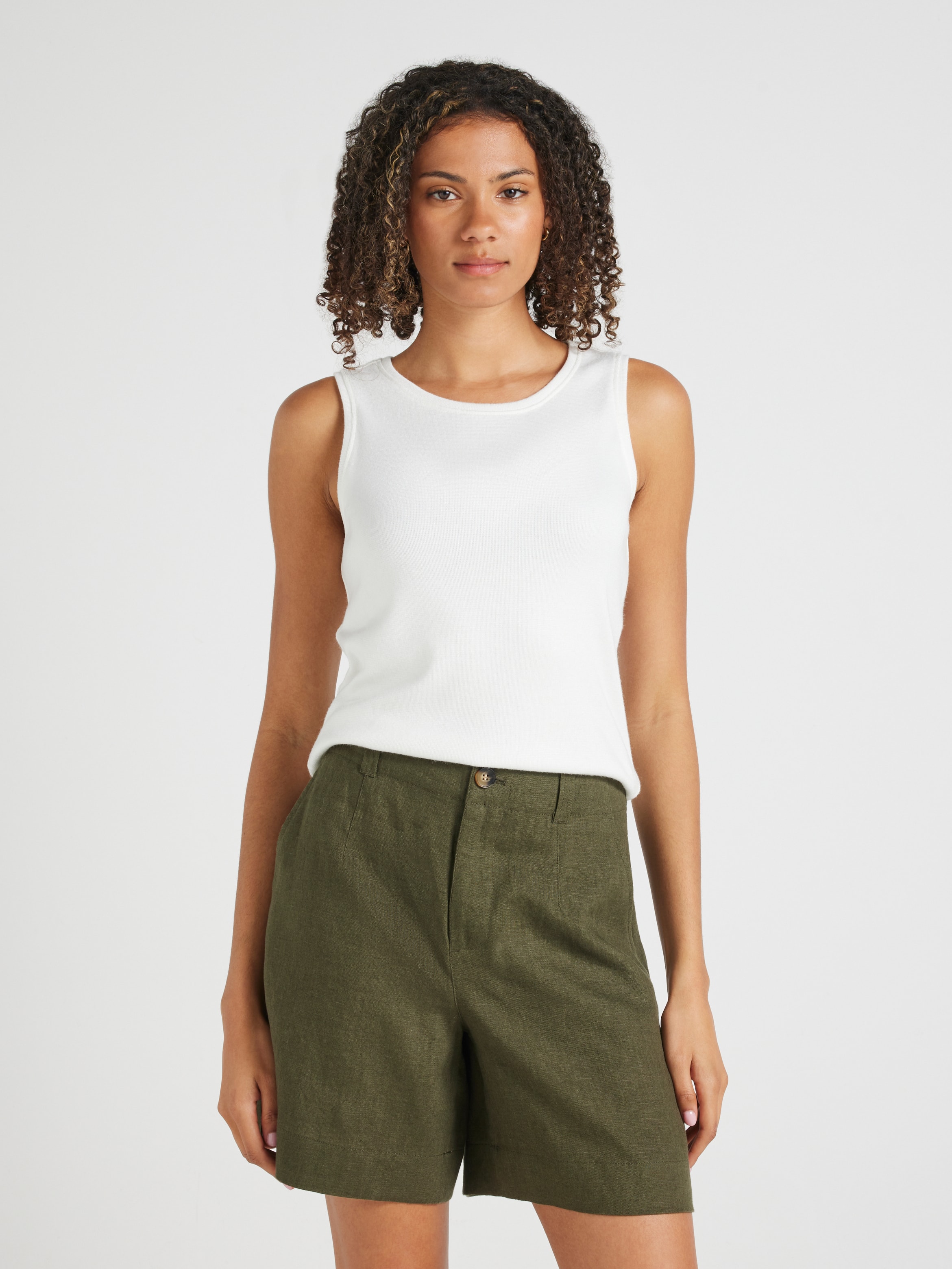 Belmont High Rise Linen Shorts