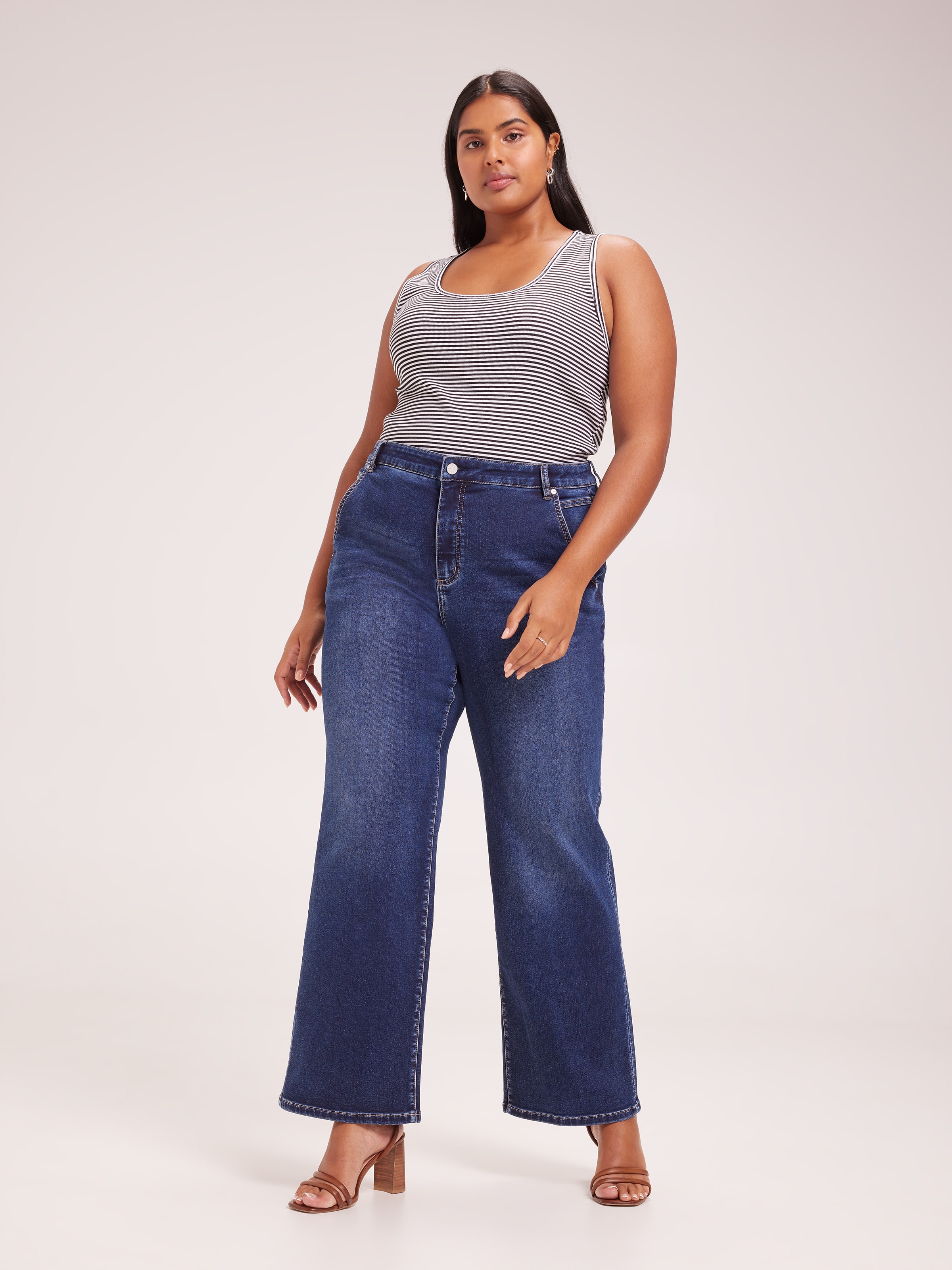 Curve Amaze High Rise Wide Leg Jean In Full Length