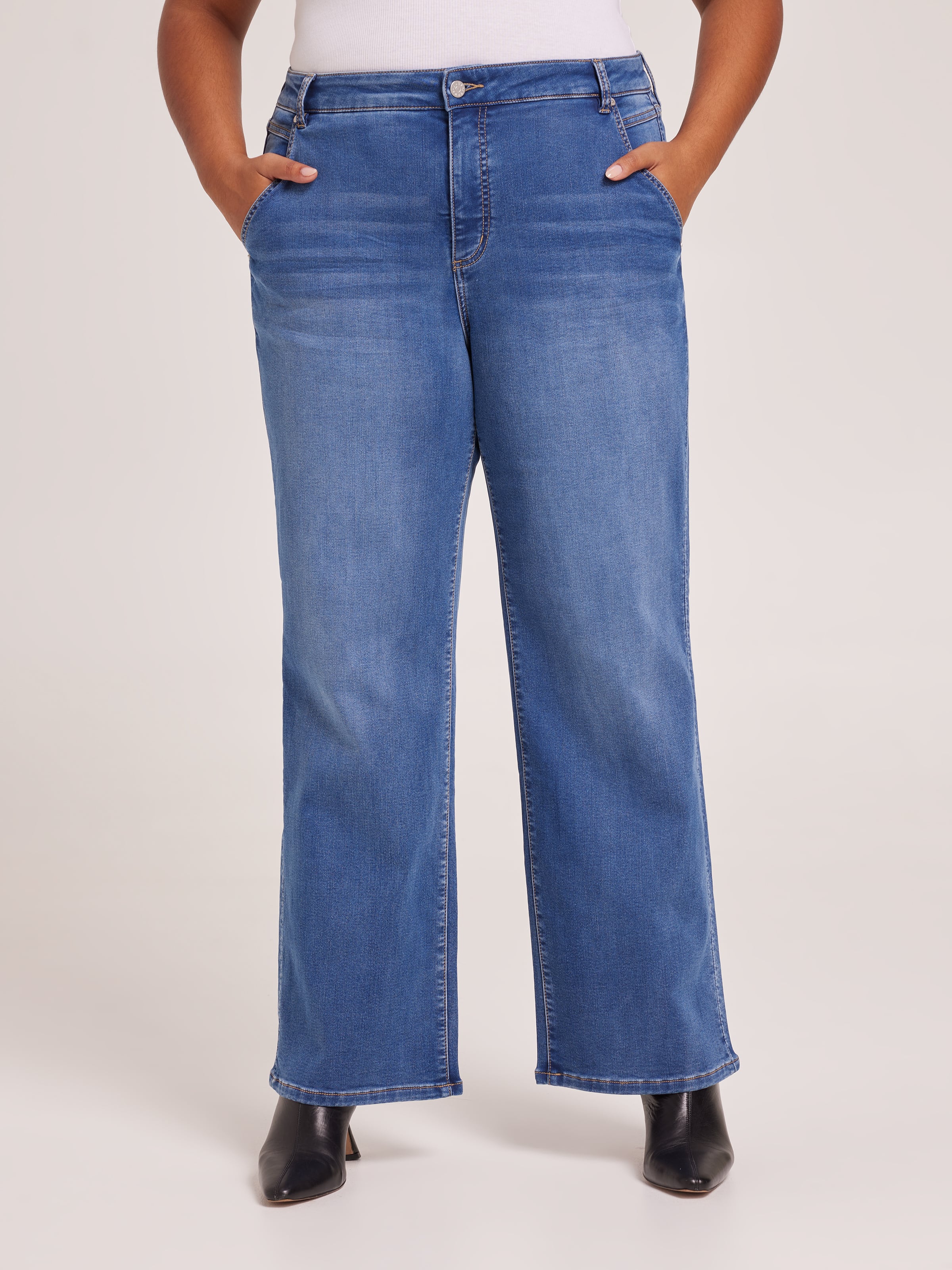 Curve Amaze High Rise Wide Leg Jean In Full Length