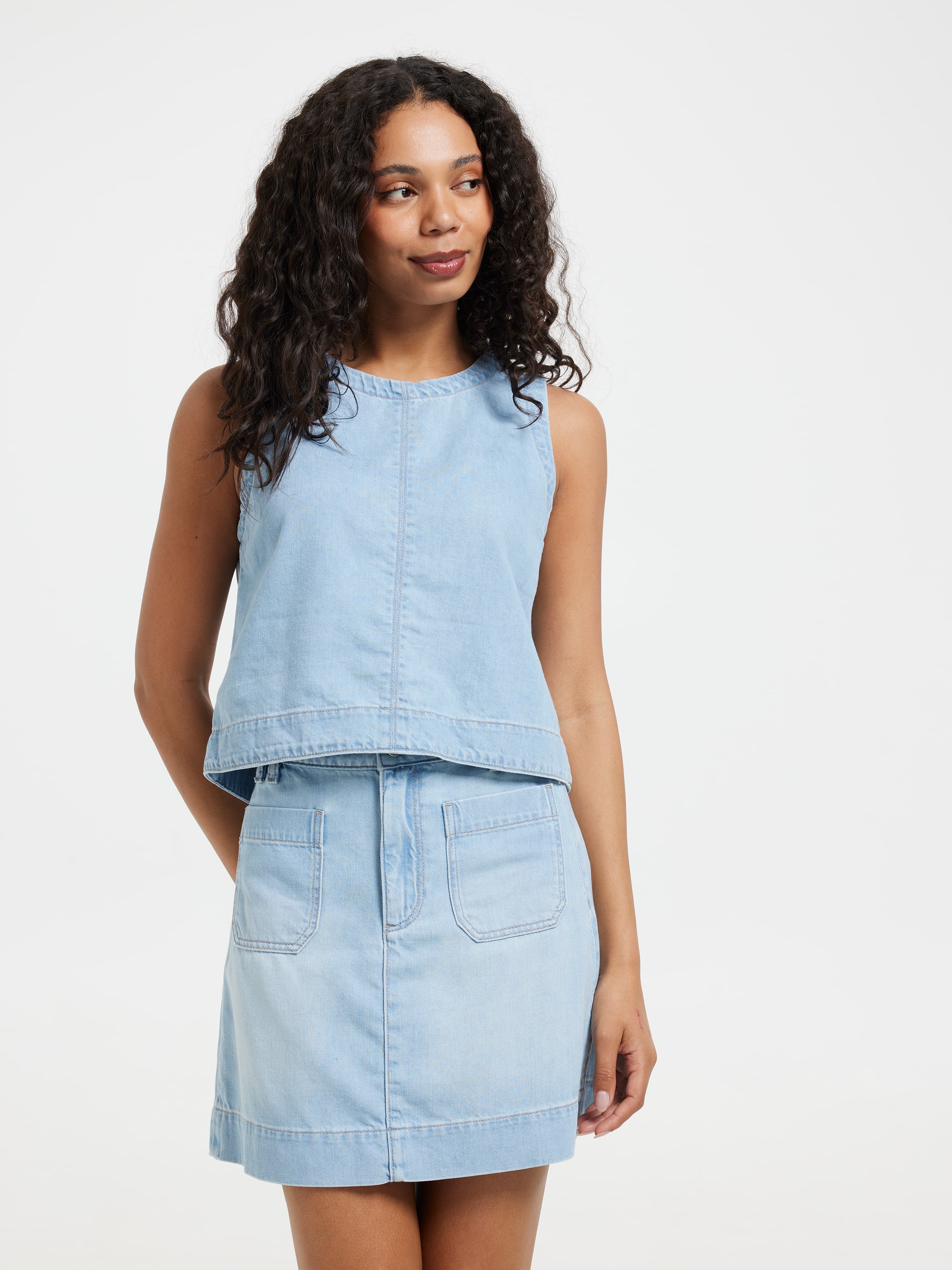 Liquid Patch Pocket Skirt