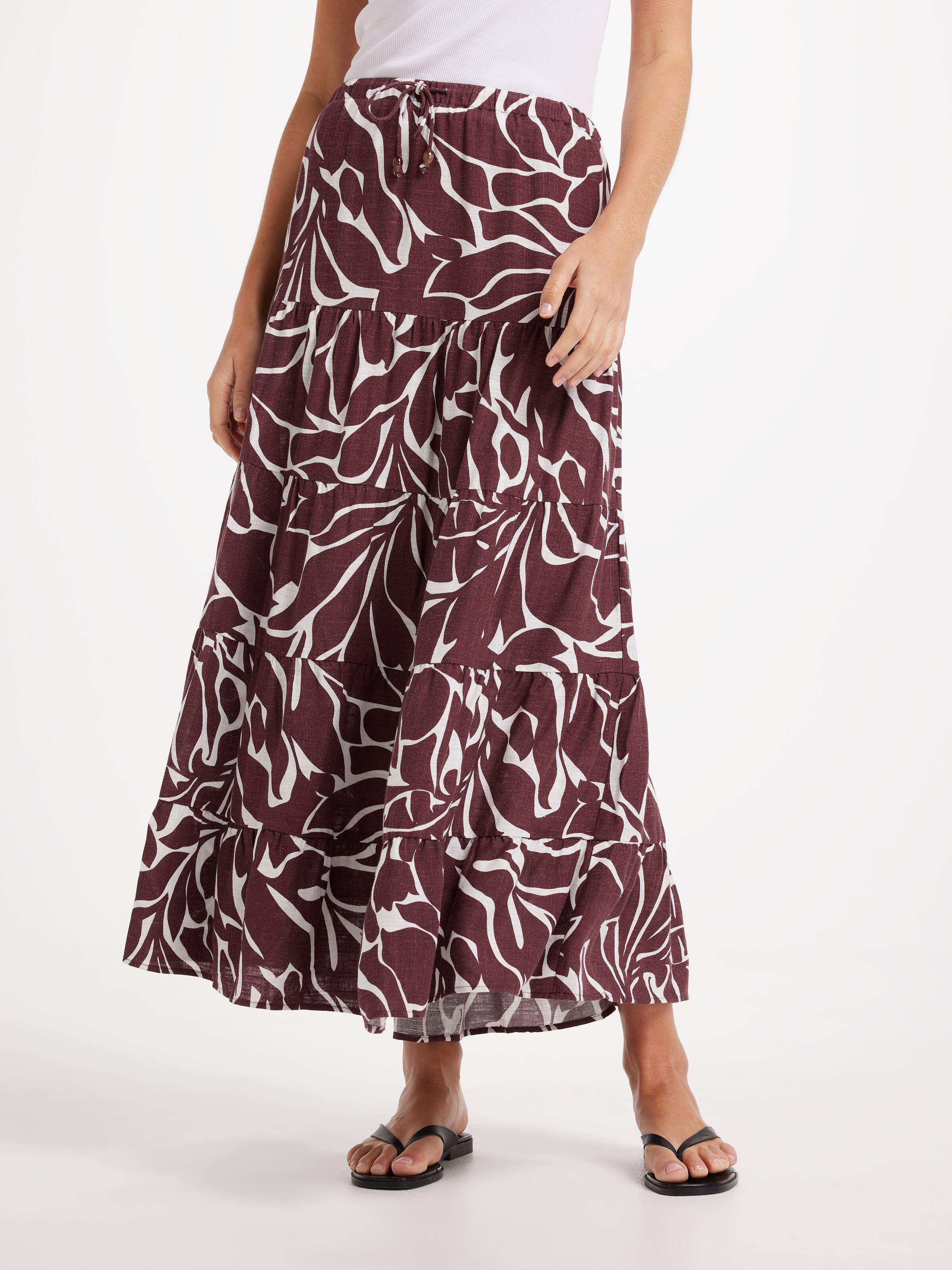 Cara 6 Tier Maxi Skirt