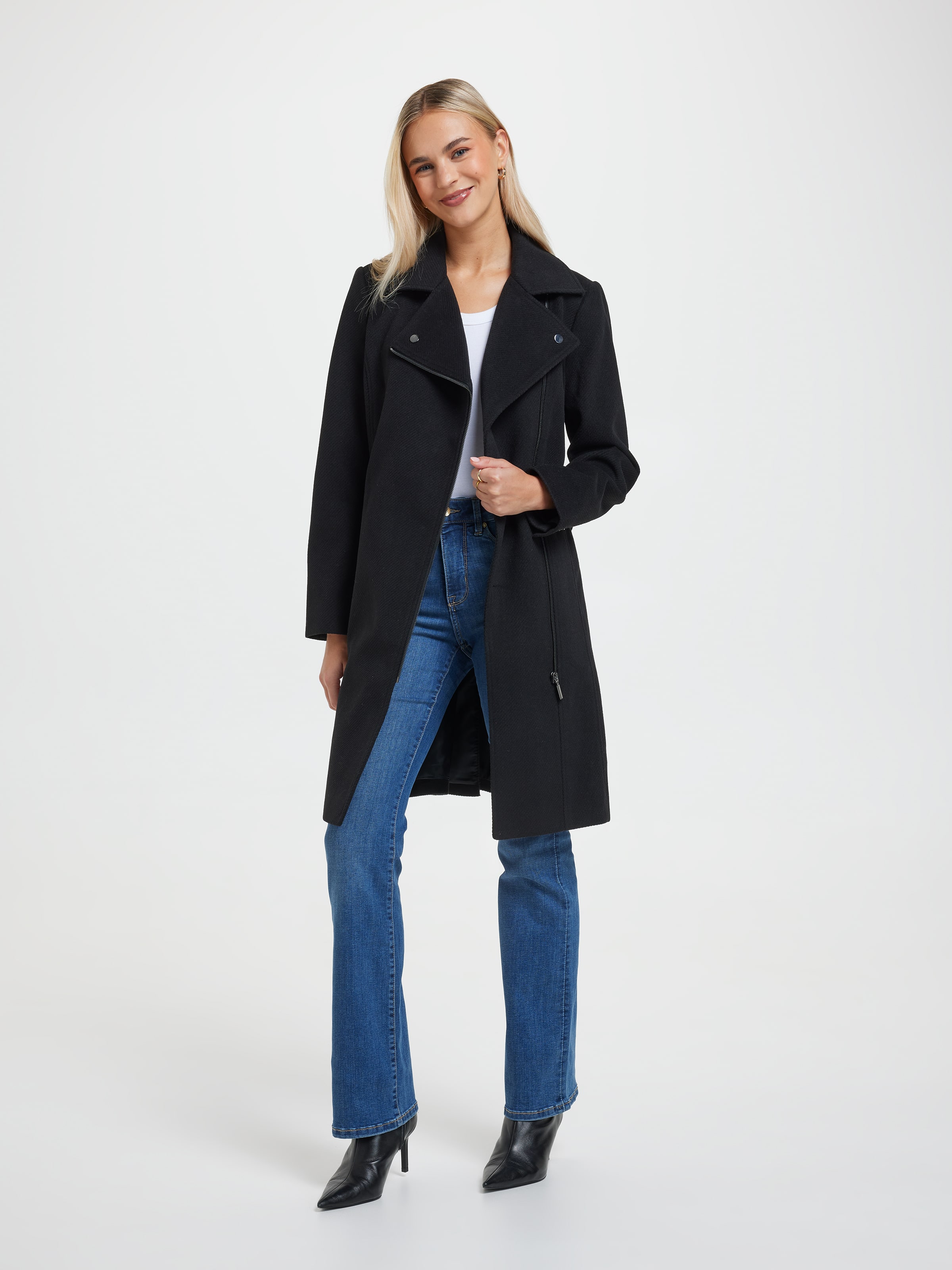 Image for Chloe Zip Wrap Coat from JustGroupNZ