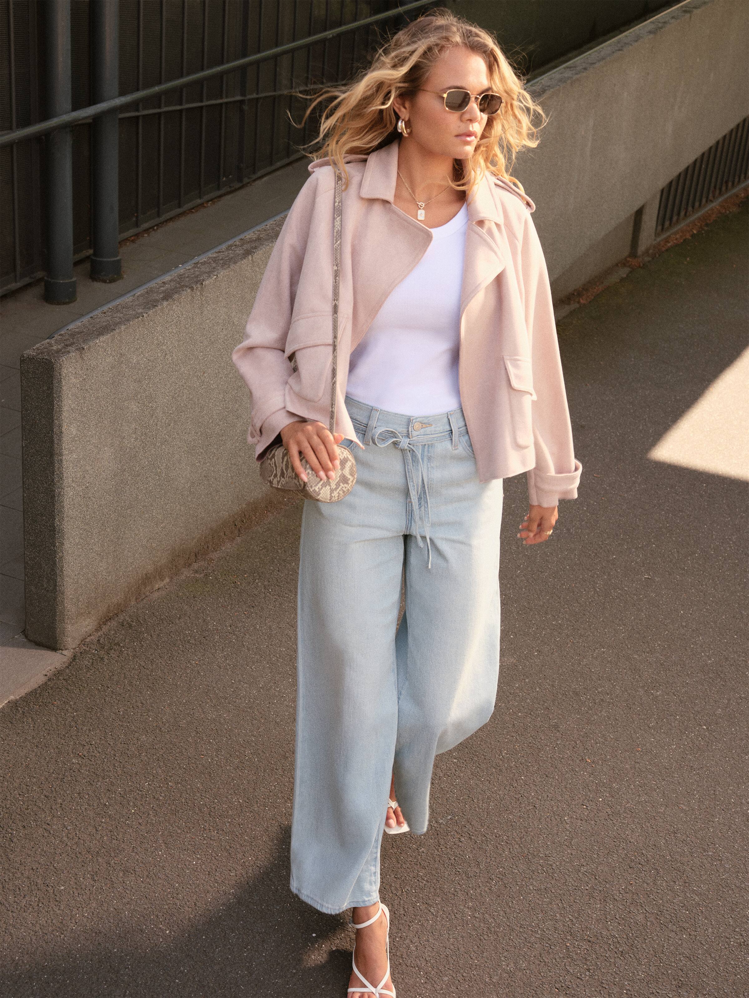 Hazel Short Suedette Trench