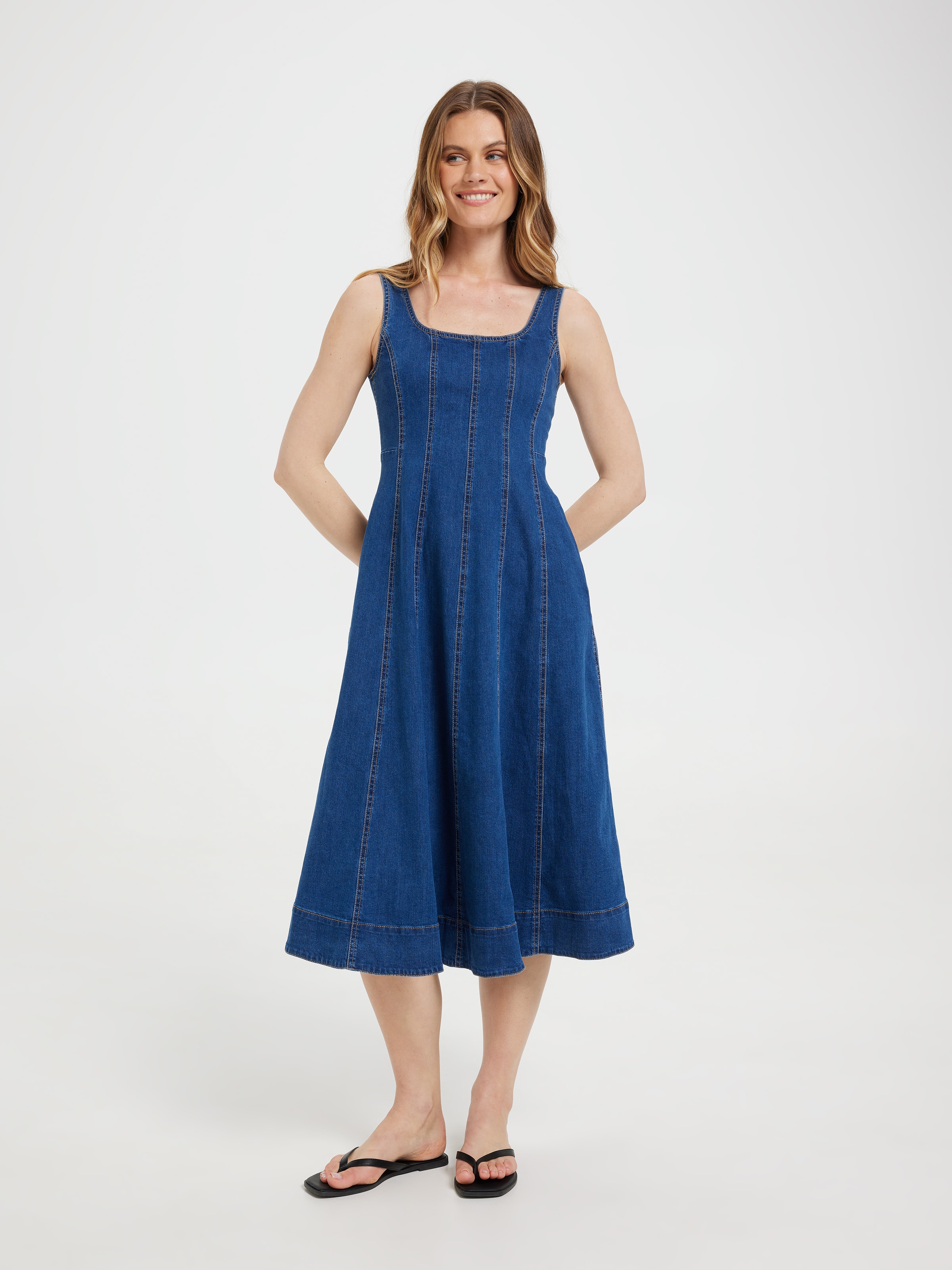 Ella Denim Midi Dress