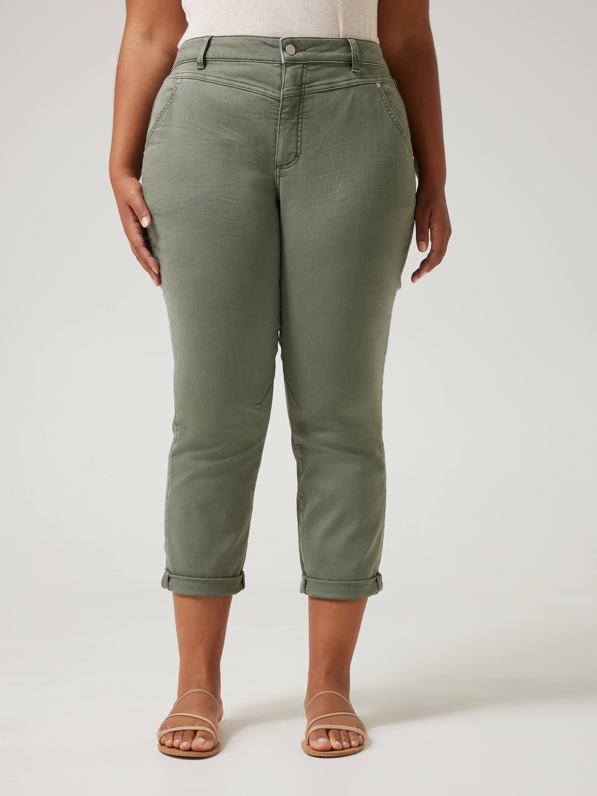 Curve Amaze Mid Rise Yoke Front Boyfriend Jean