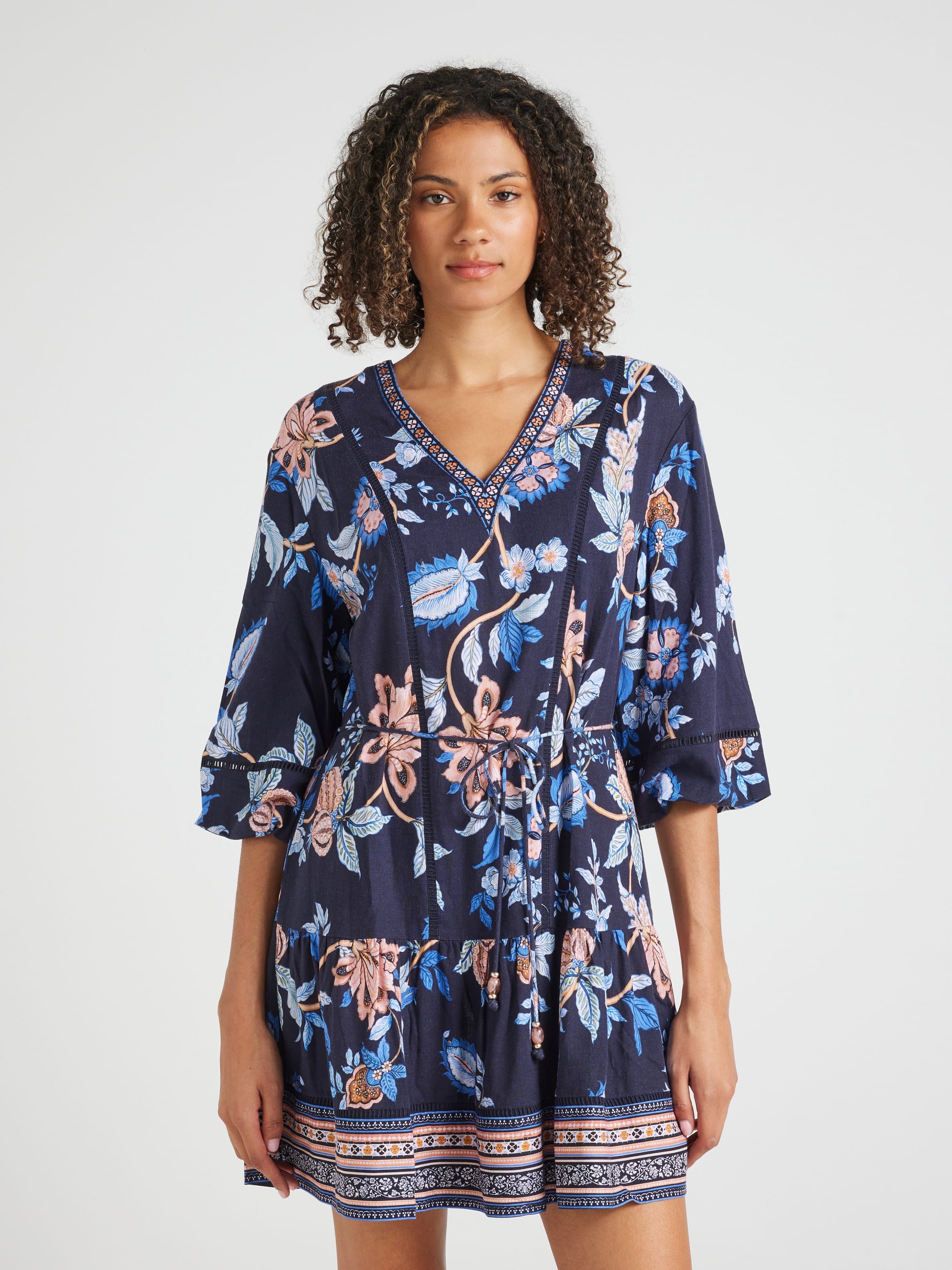 Ayla Ladder Trim Mini Dress