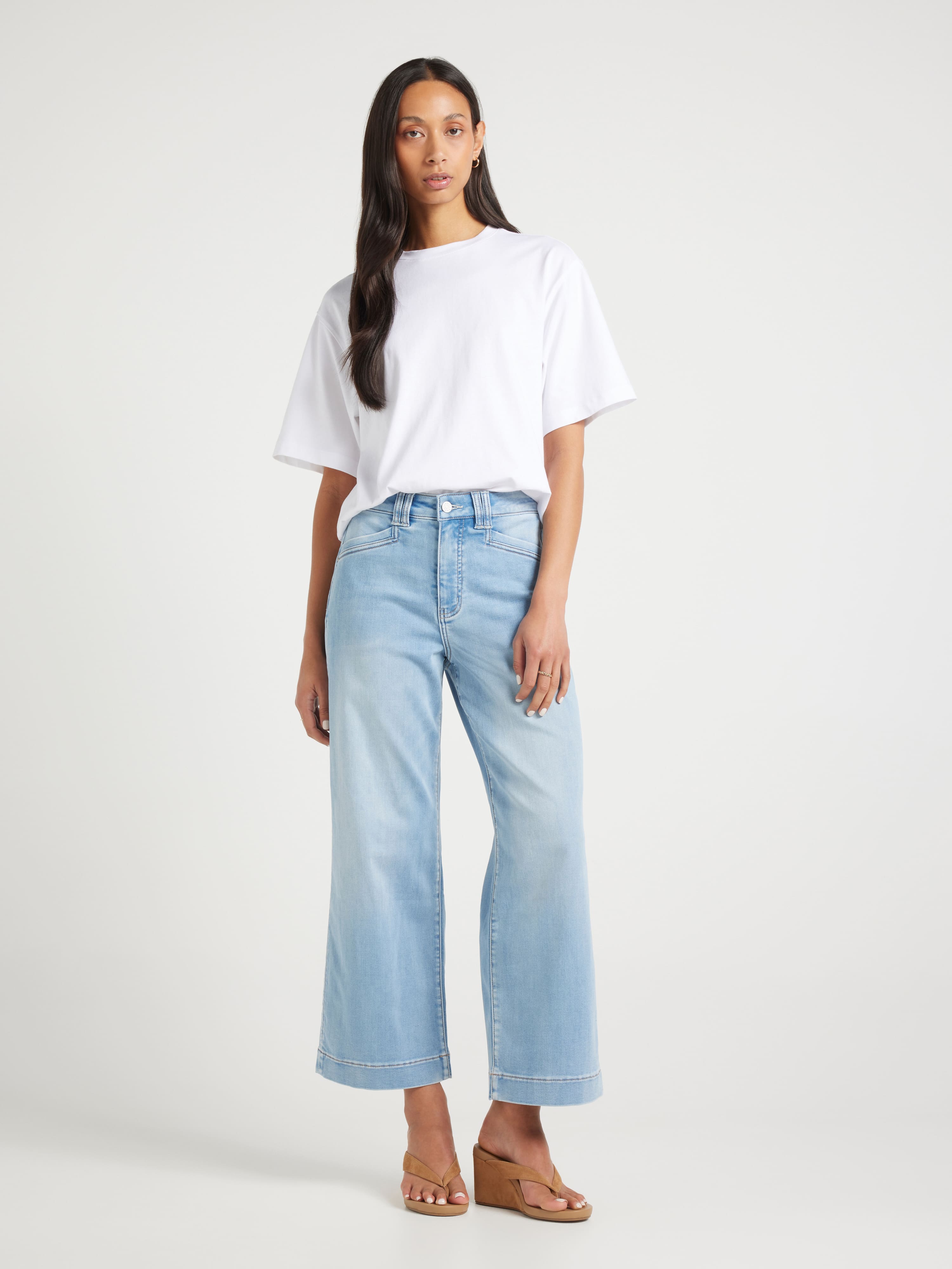 Amaze High Rise Wide Leg Ankle Jeans