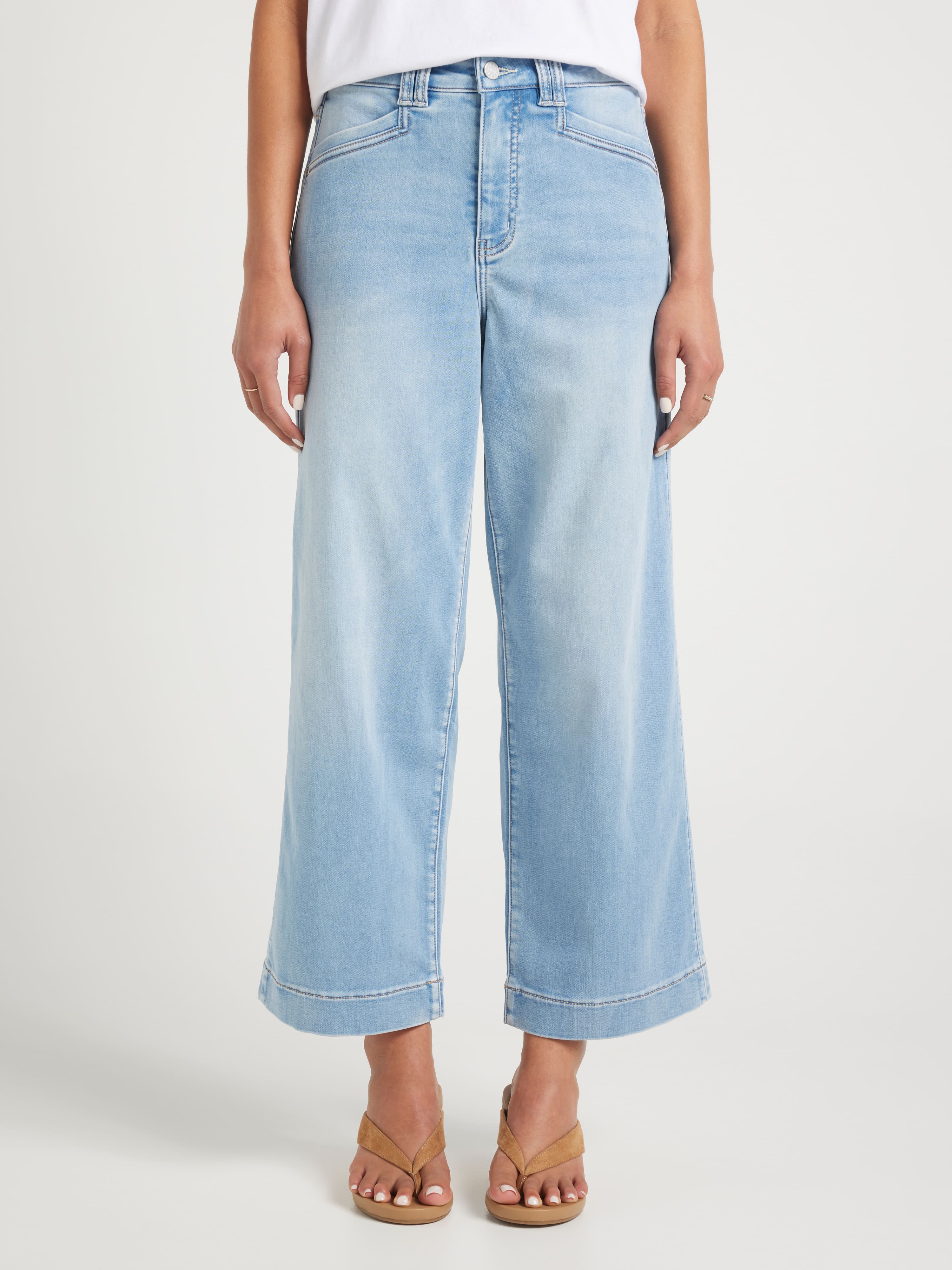 Amaze High Rise Wide Leg Ankle Jeans