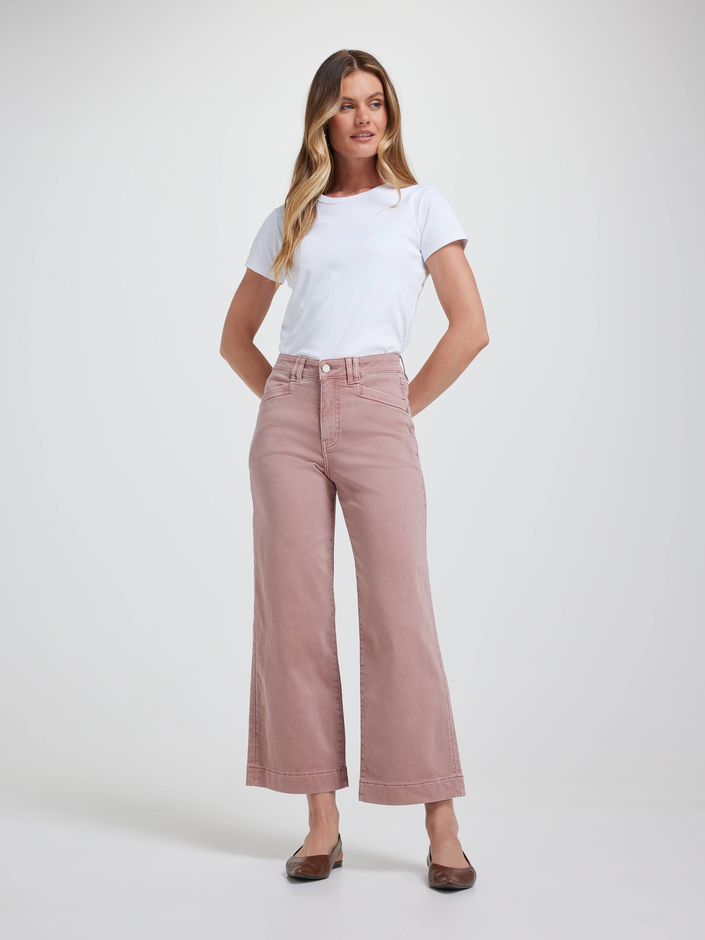 Amaze High Rise Wide Leg Ankle Jean