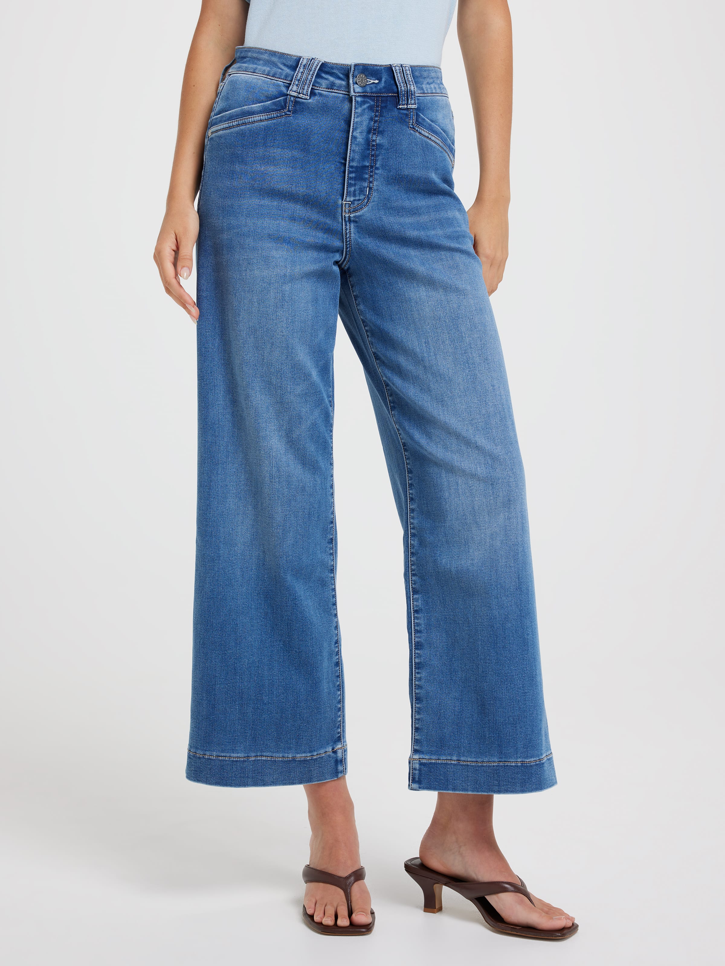 Amaze High Rise Wide Leg Ankle Jean