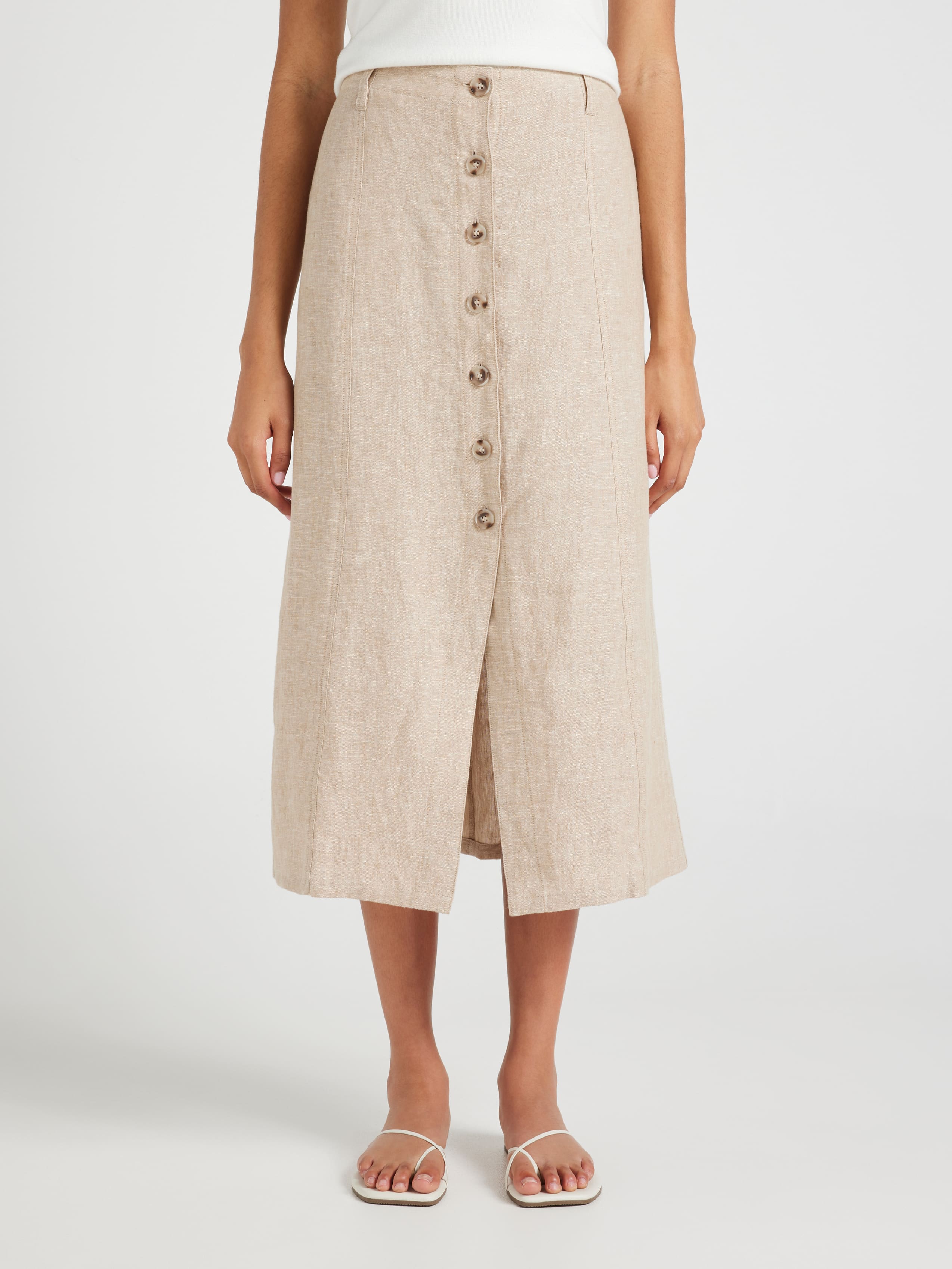Bianca Button Through Skirt