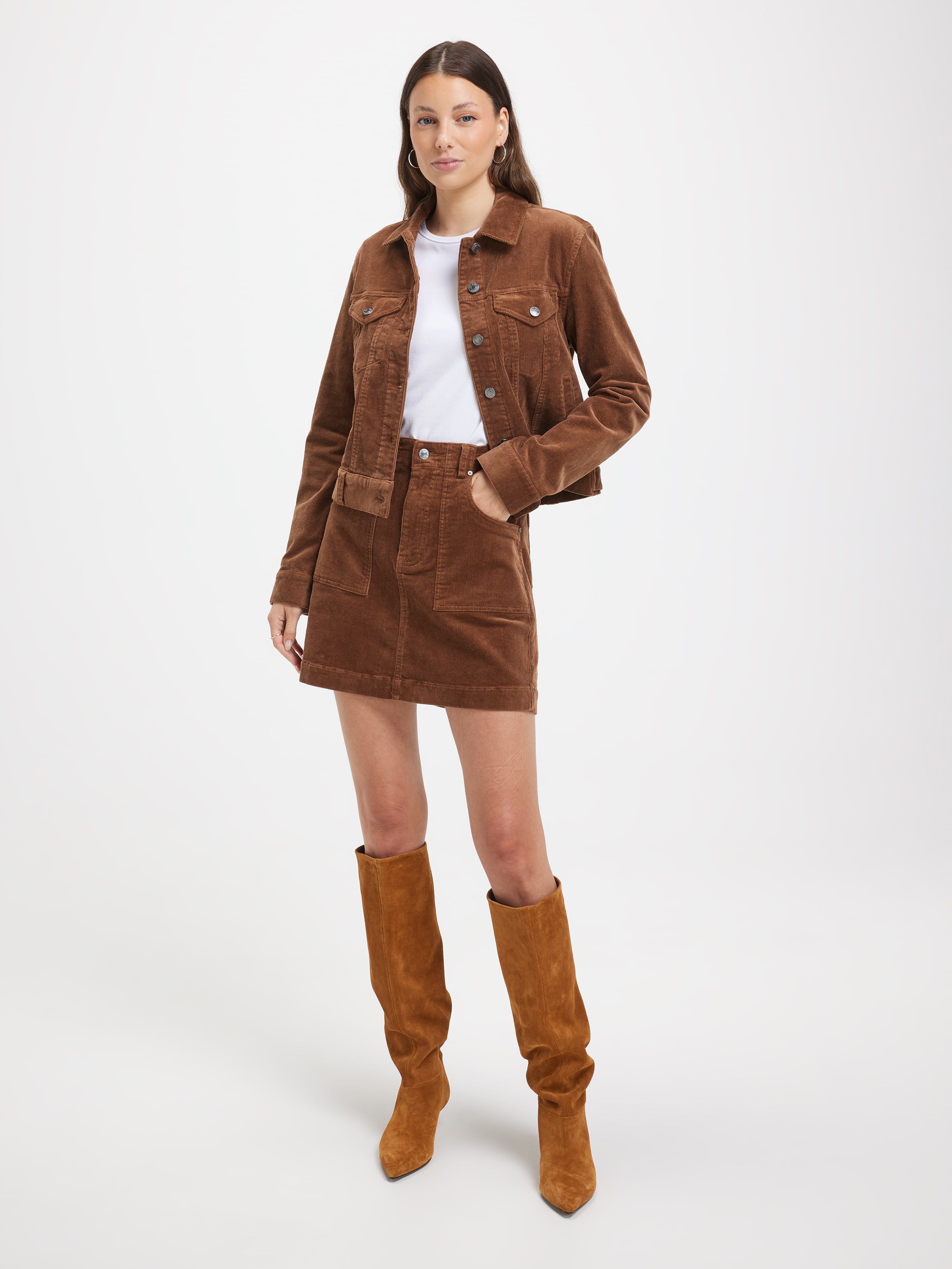 Tara Cord Utility Skirt