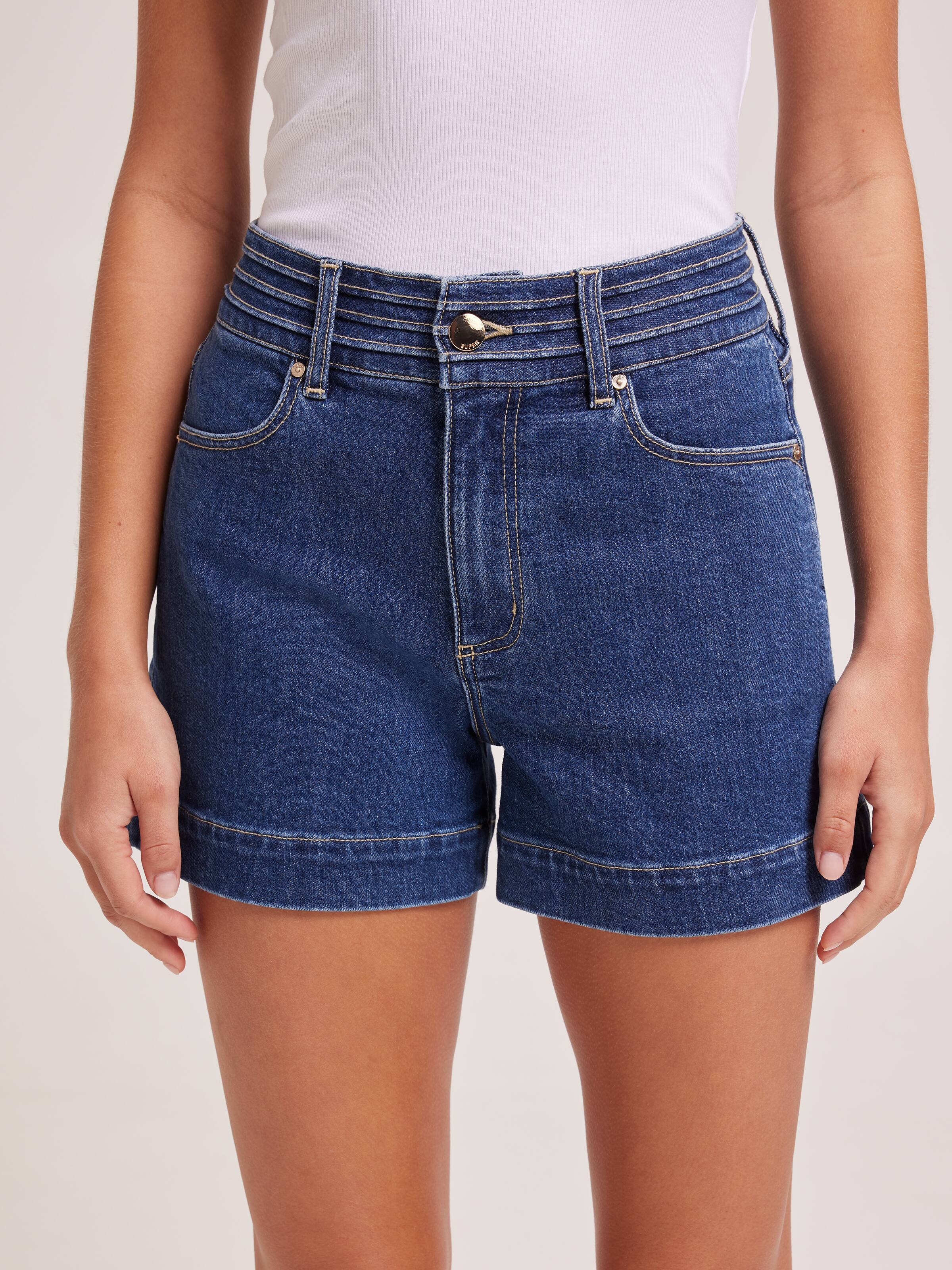Super High Rise Pintuck Waist Short