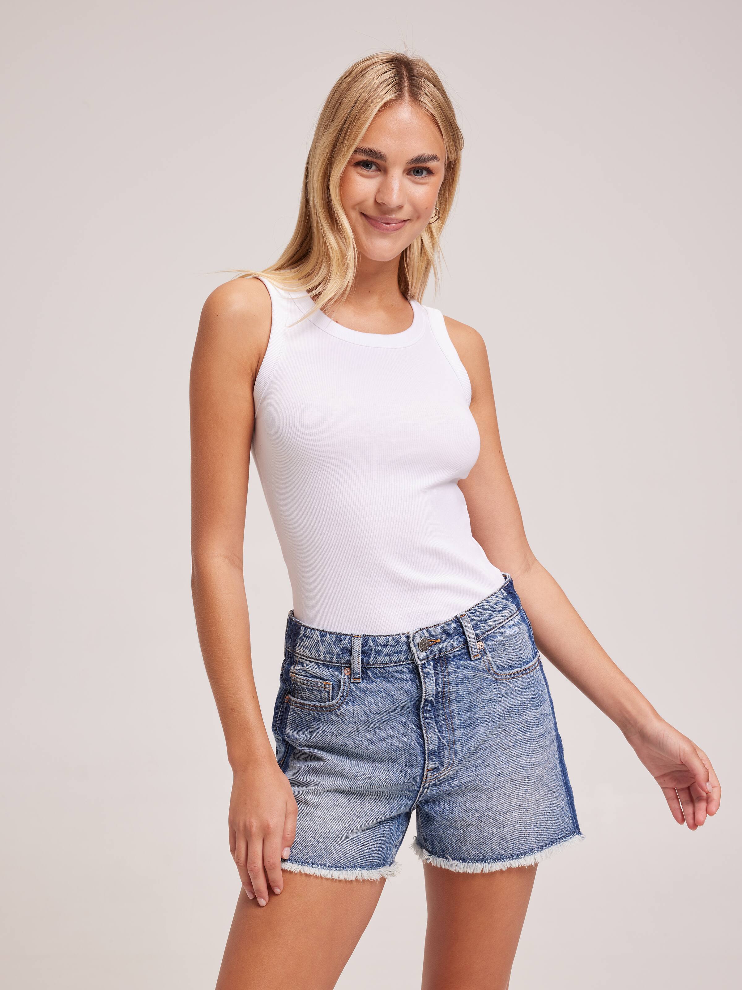 Originals Side Stripe Fray Hem Short