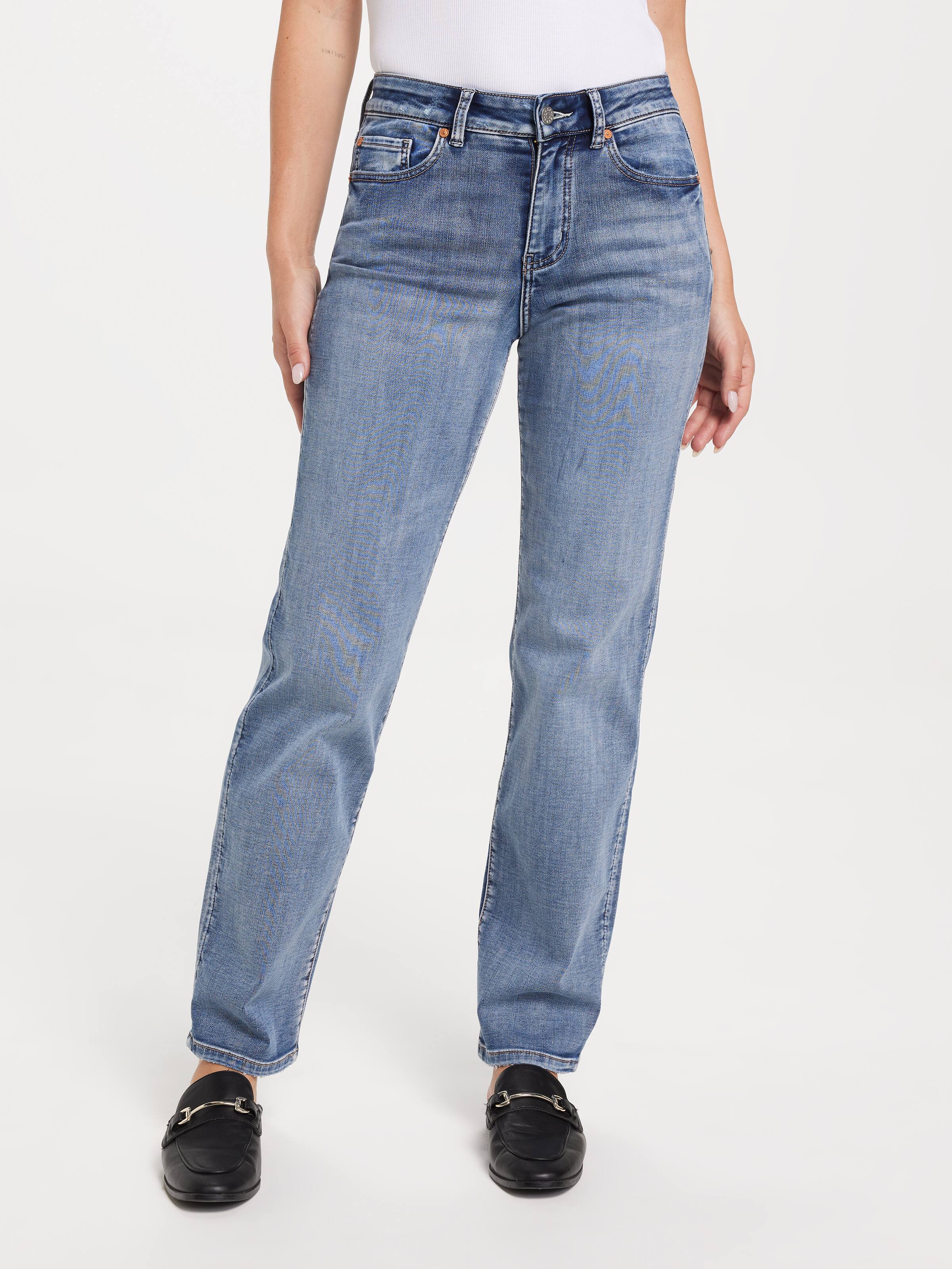 Amaze Mid Rise Straight Jean In Full Length