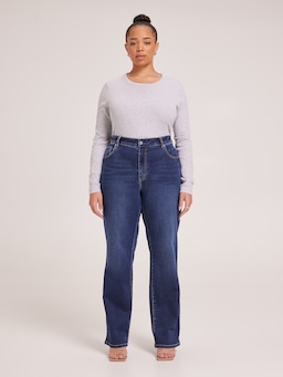 Curve Amaze Mid Rise Straight Jean In Full Length