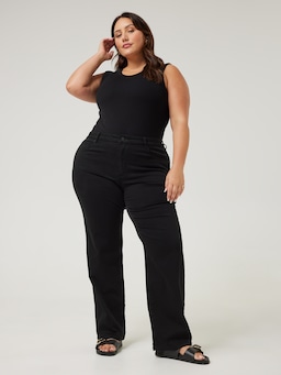 Curve Amaze Mid Rise Straight Jean In Full Length