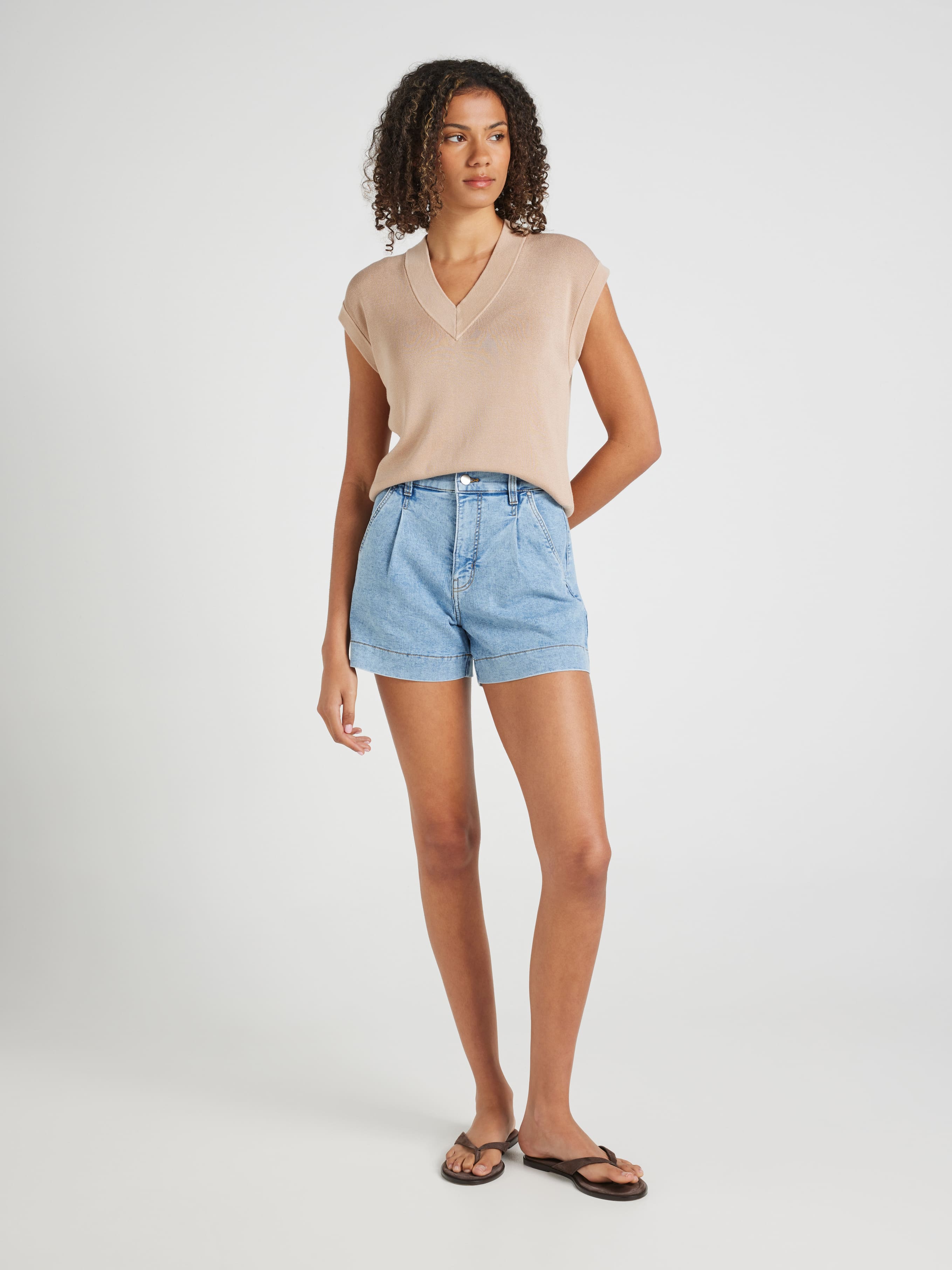 Originals High Rise Pleat Front Short