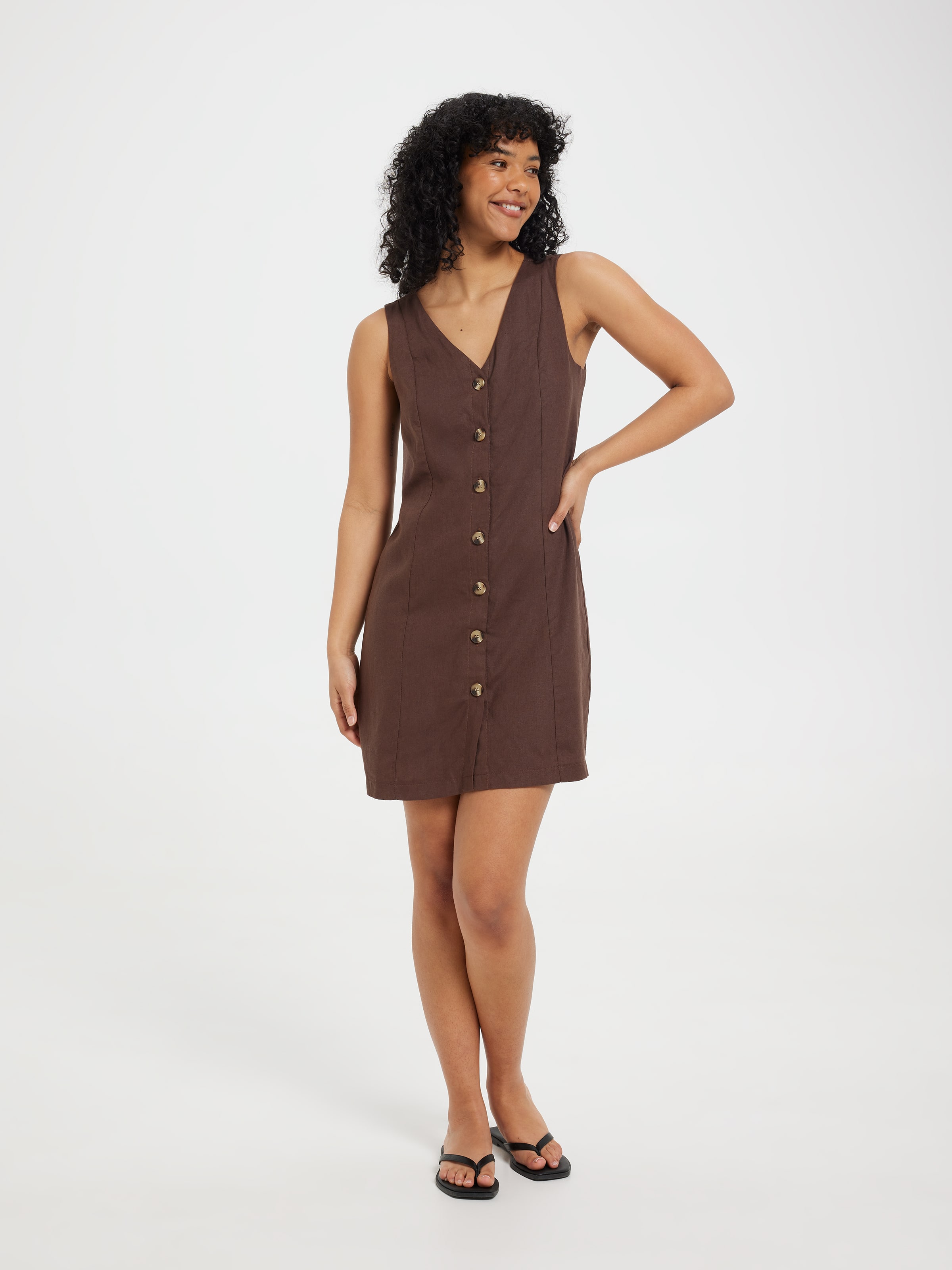 Gia Button Through Dress