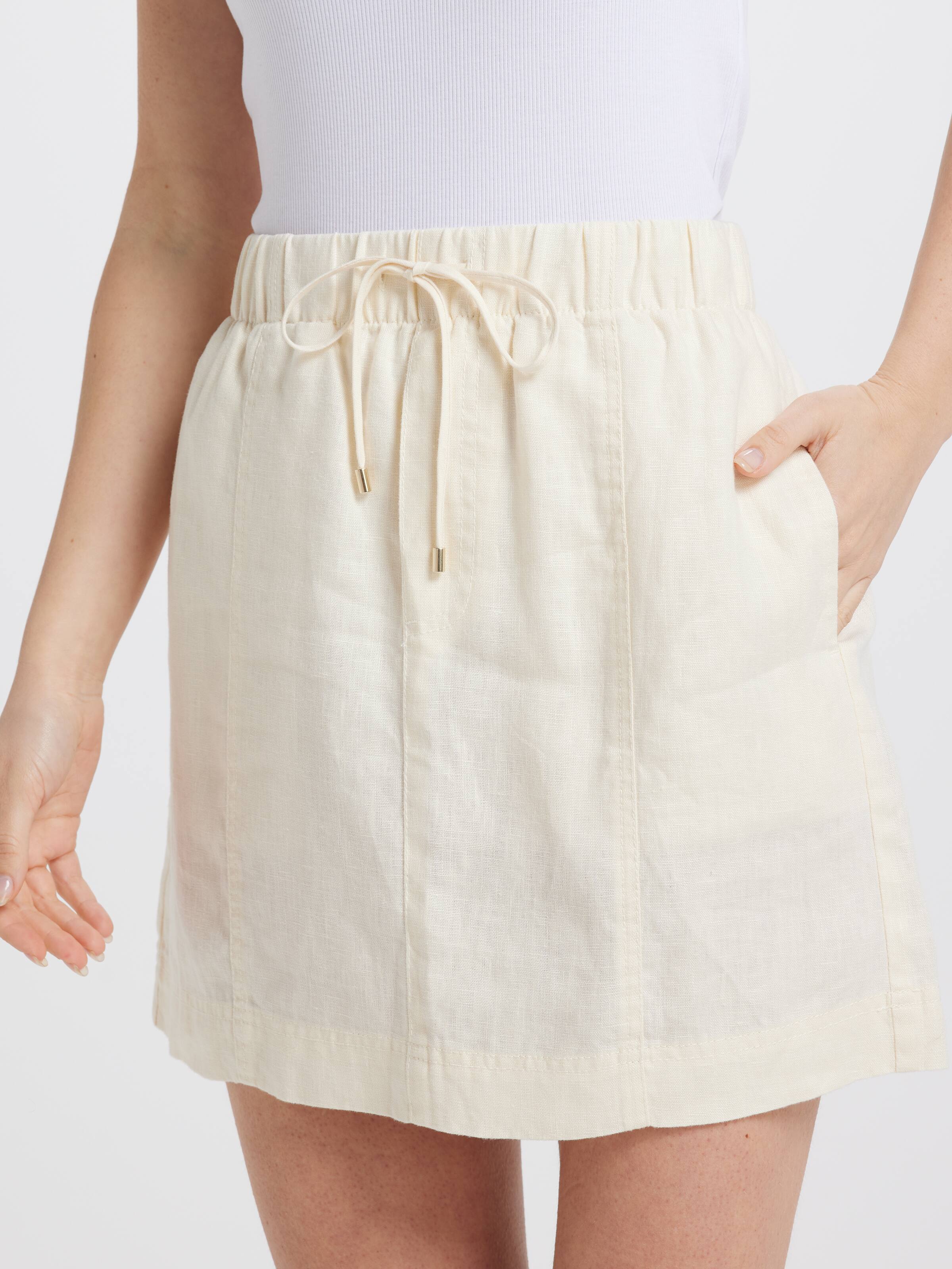 Coco Linen Jog Mini Skirt