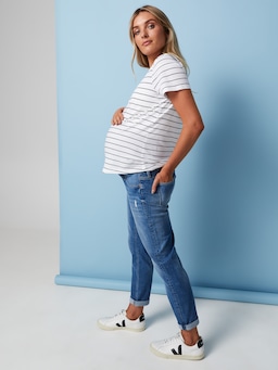 Lexi Over Belly Boyfriend Maternity Jean