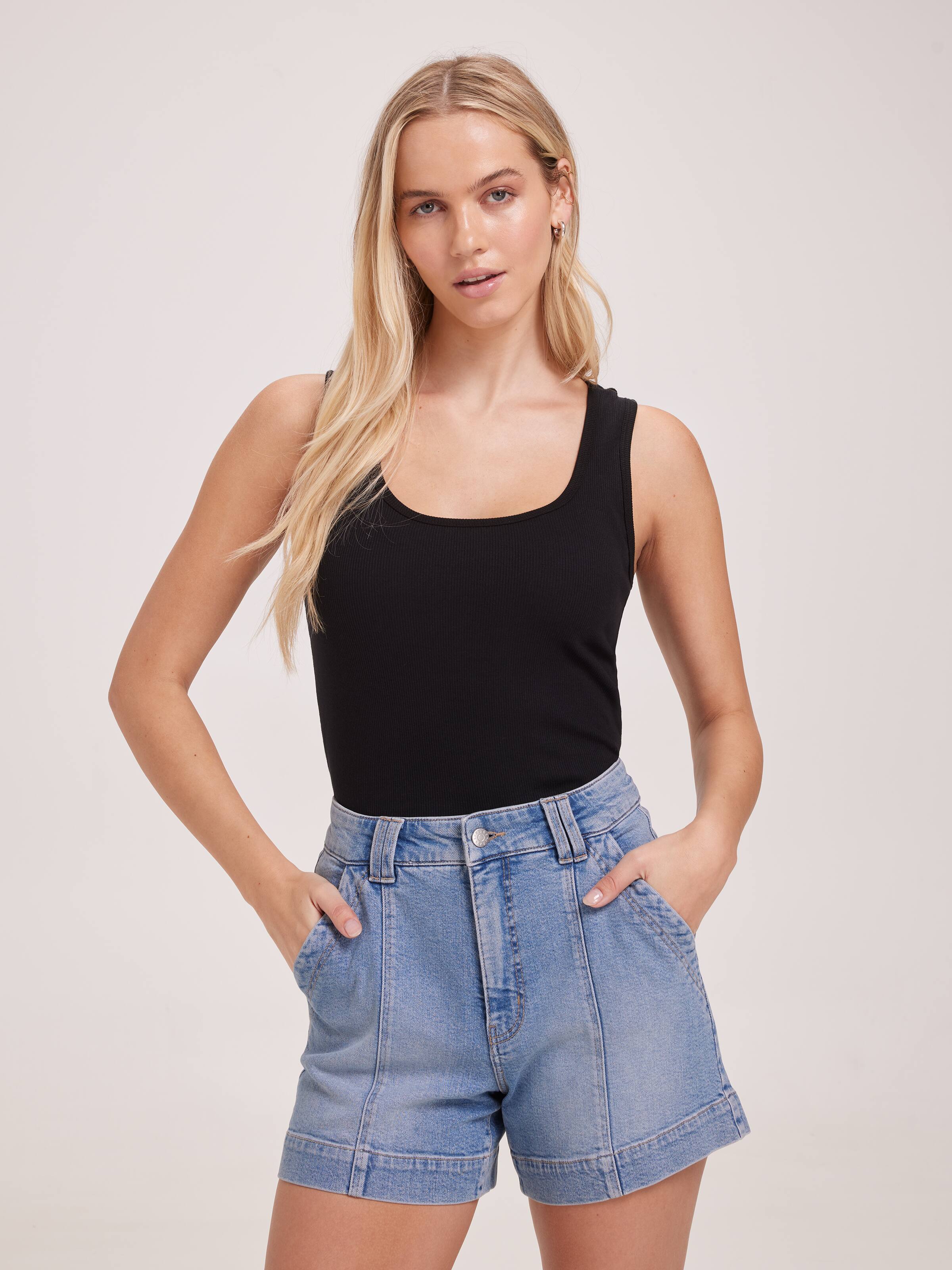 Kate Scoop Neck Rib Tank