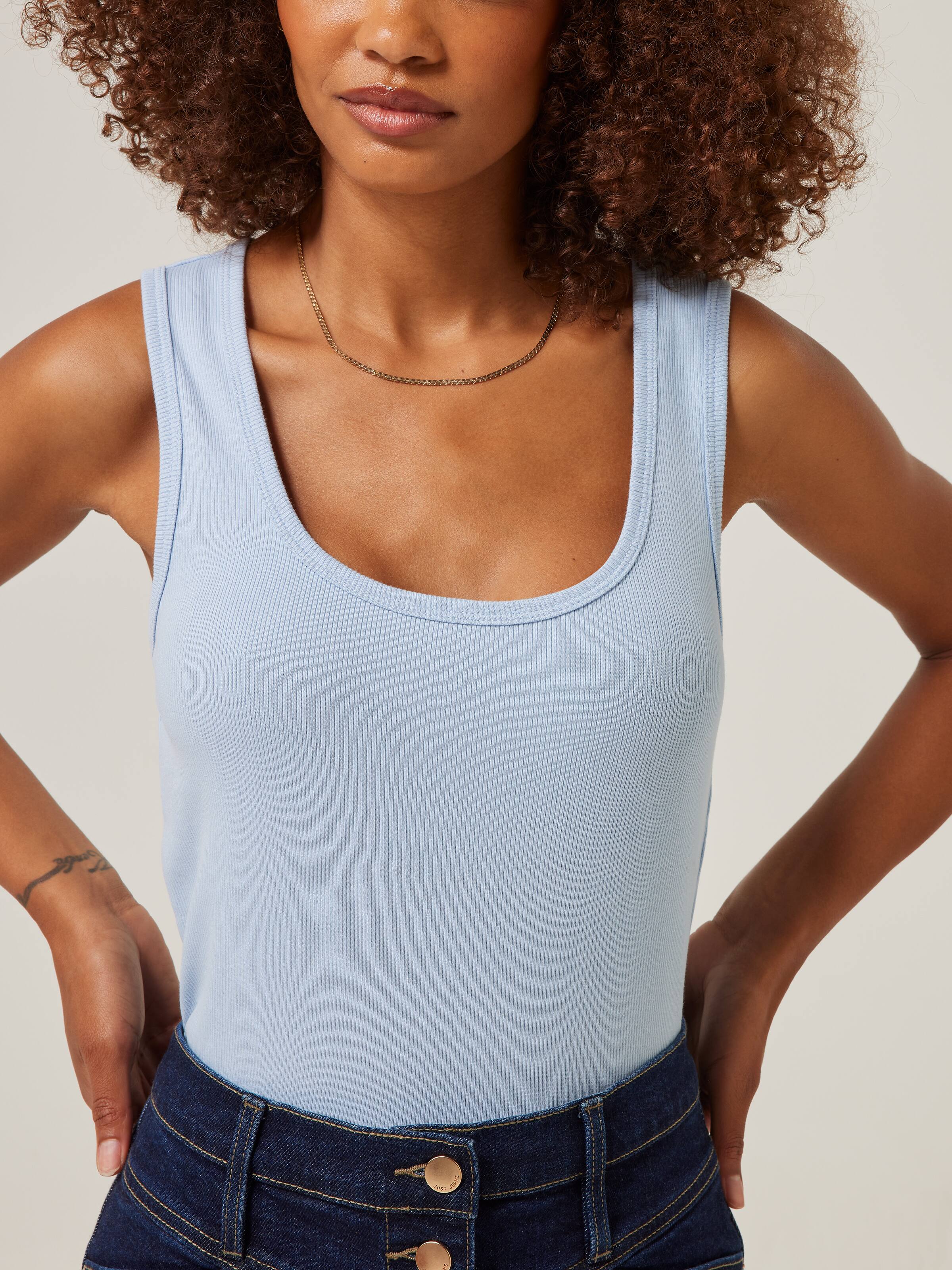 Kate Scoop Neck Rib Tank