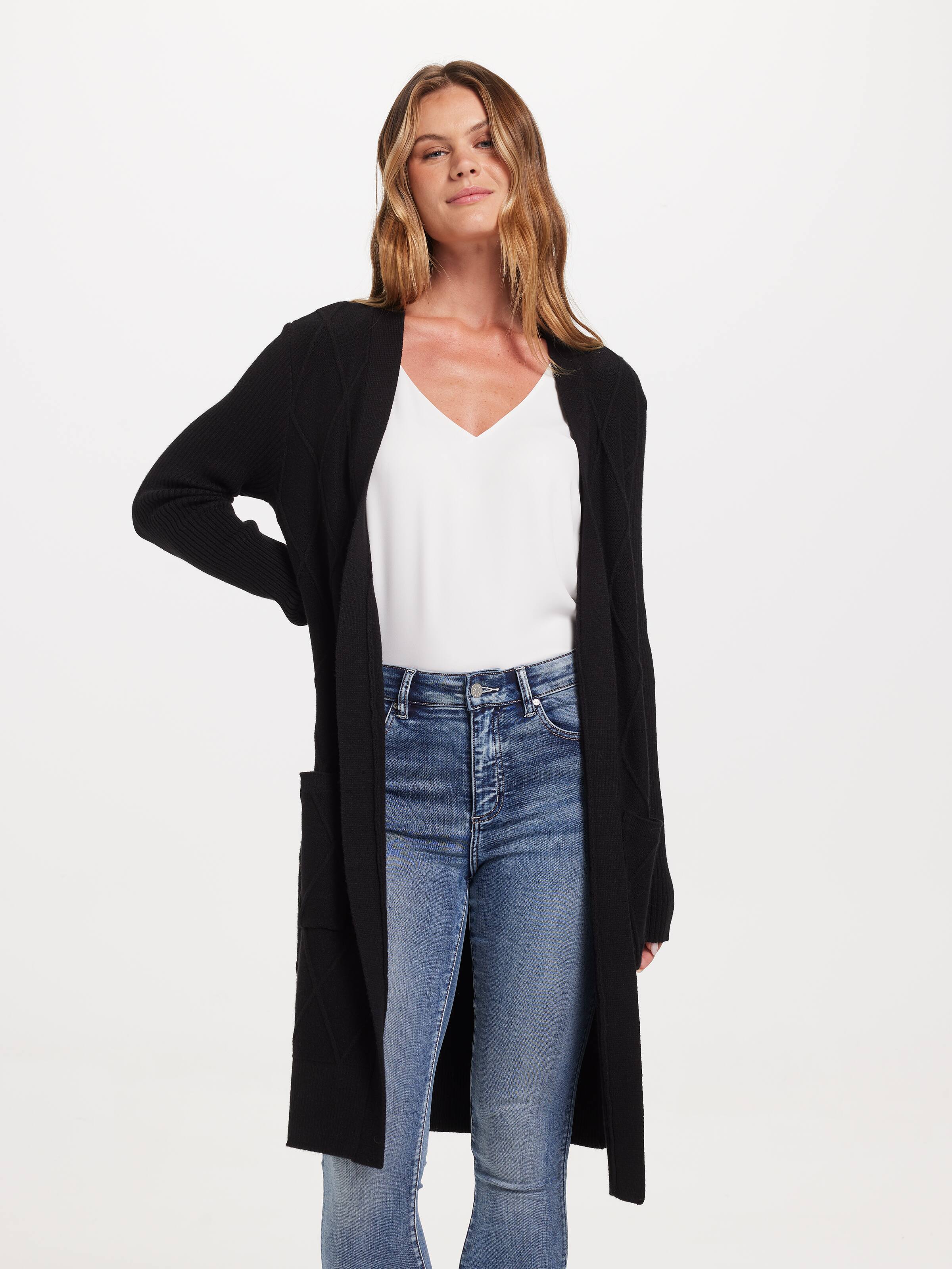 Esme Diamond Detail Midi Cardi