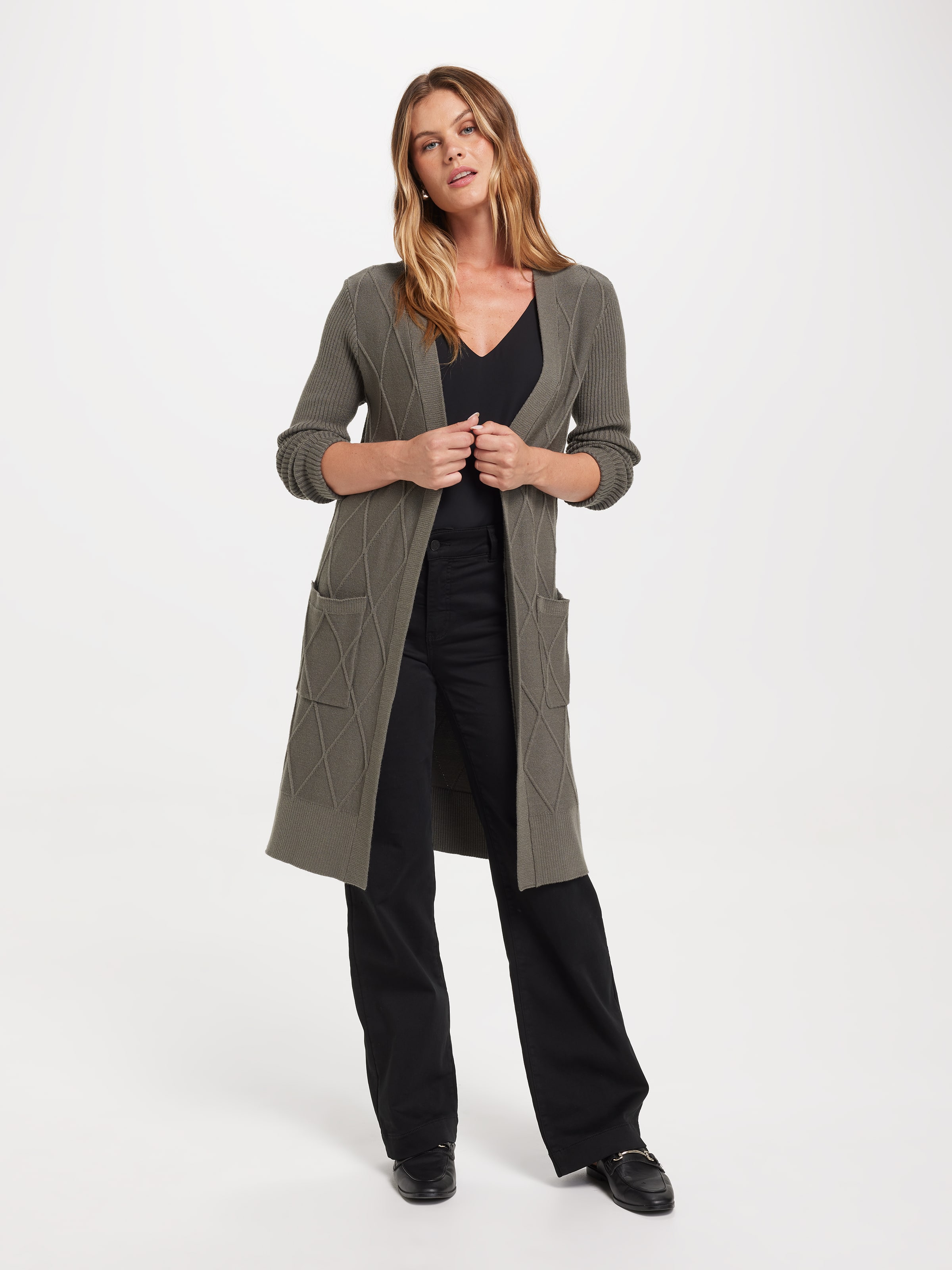 Esme Diamond Detail Midi Cardi
