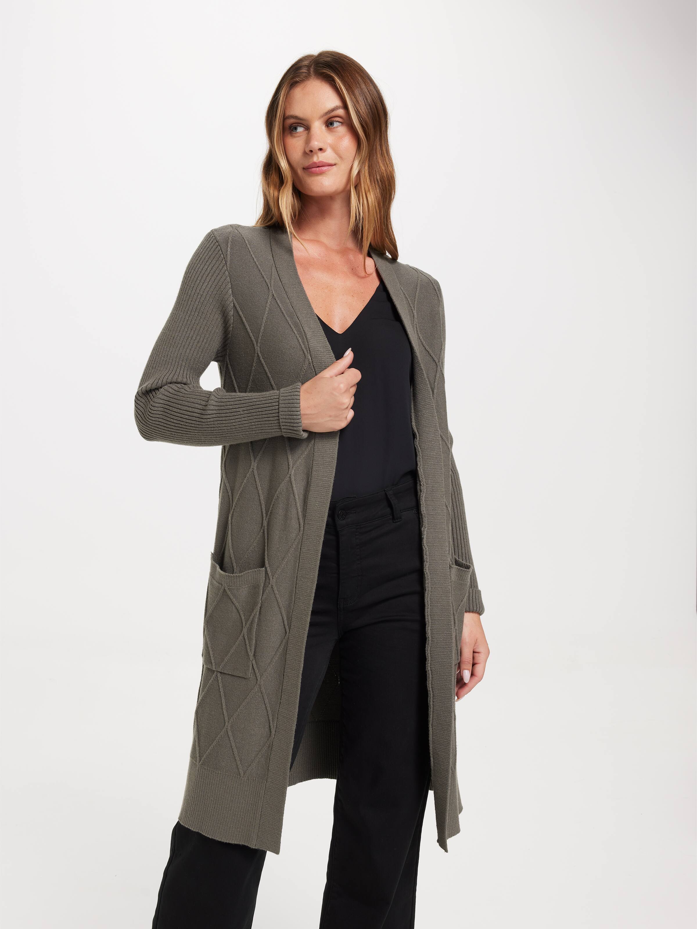 Esme Diamond Detail Midi Cardi