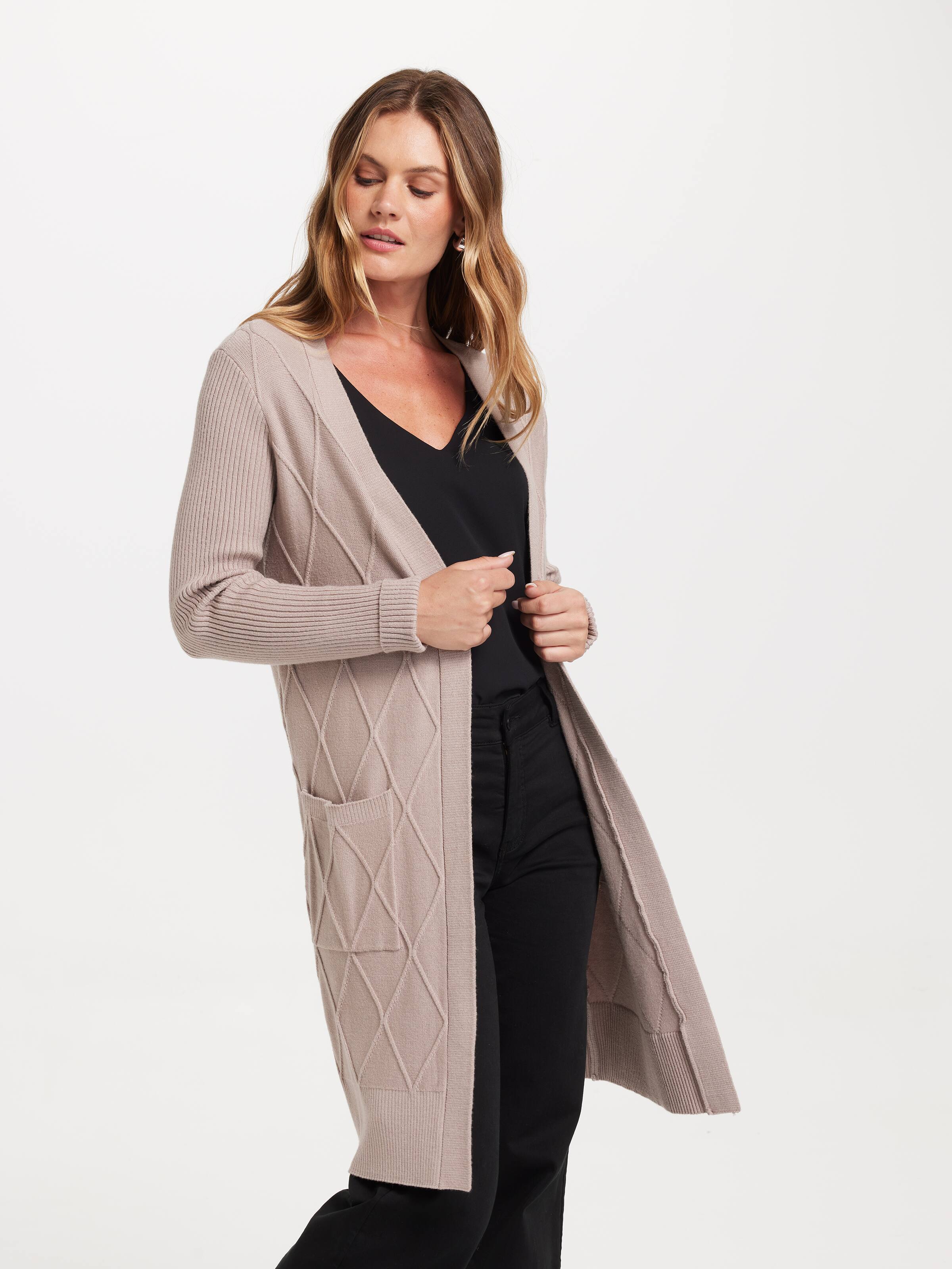 Esme Diamond Detail Midi Cardi
