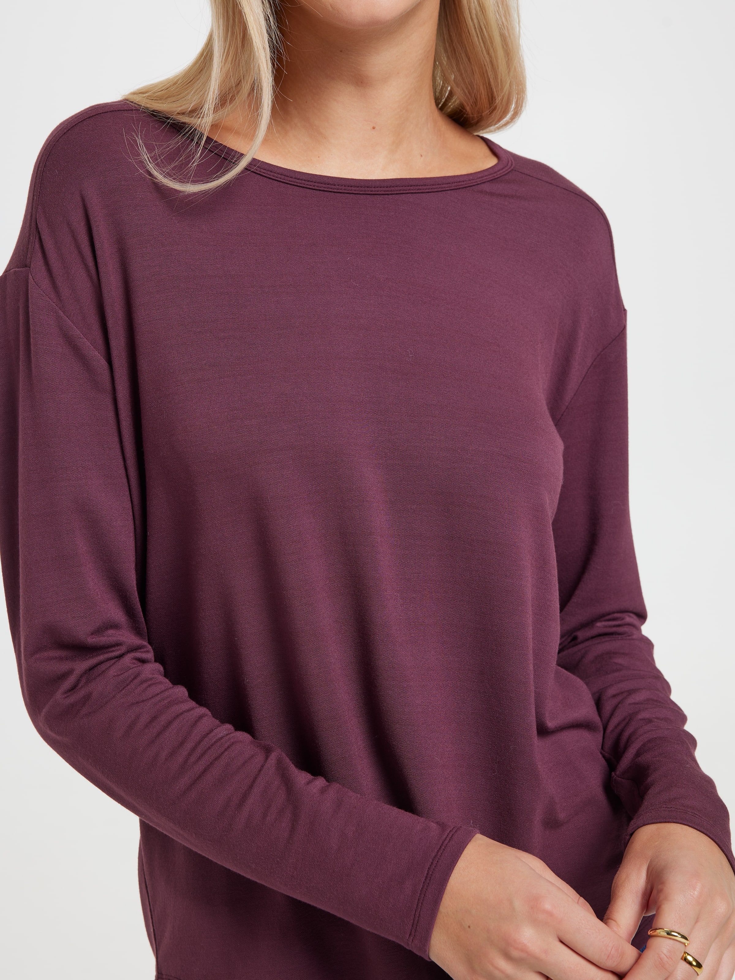 Image for Luxe Long Sleeve Modal Crew Top from JustGroupNZ