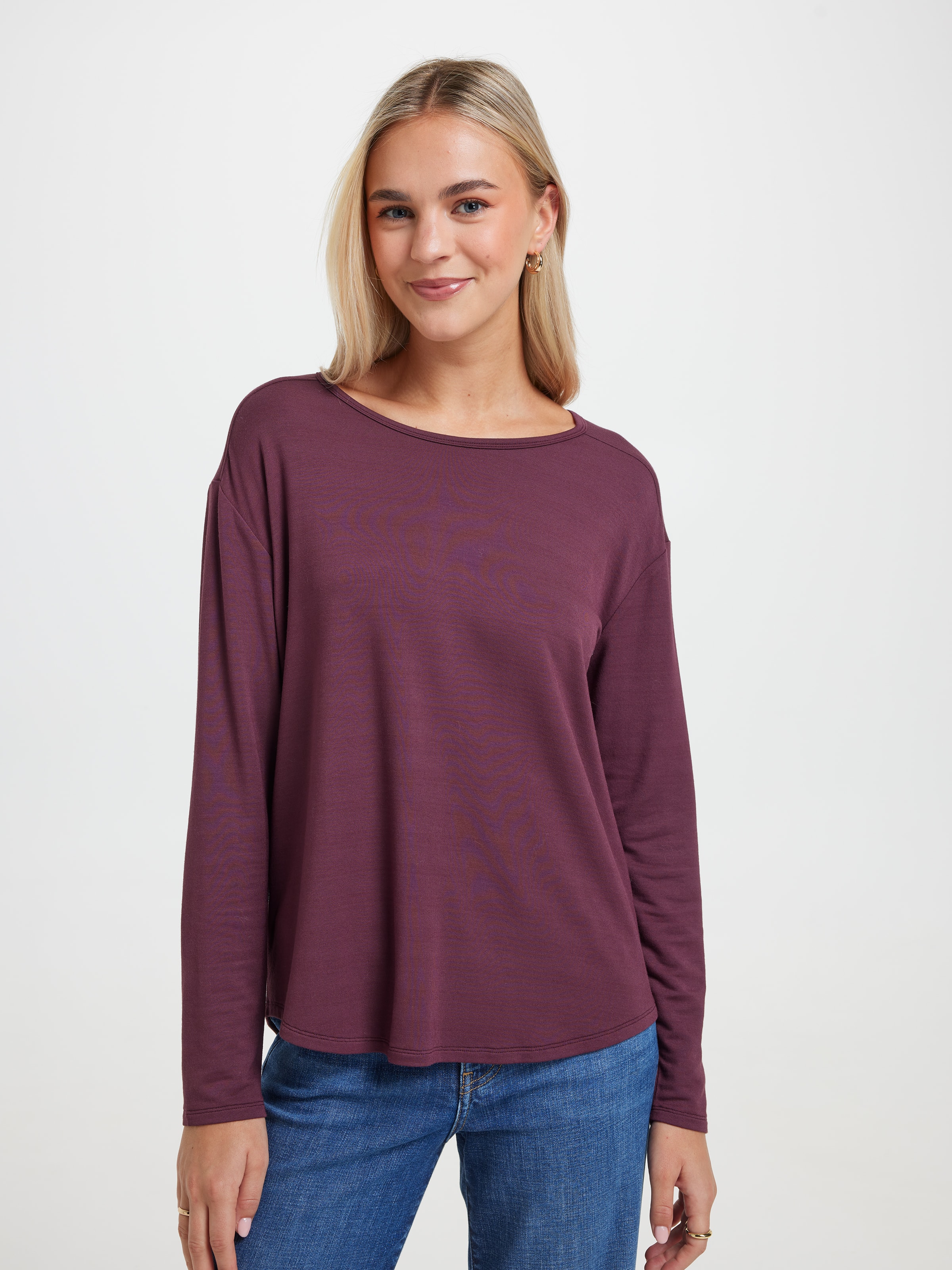 Image for Luxe Long Sleeve Modal Crew Top from JustGroupNZ