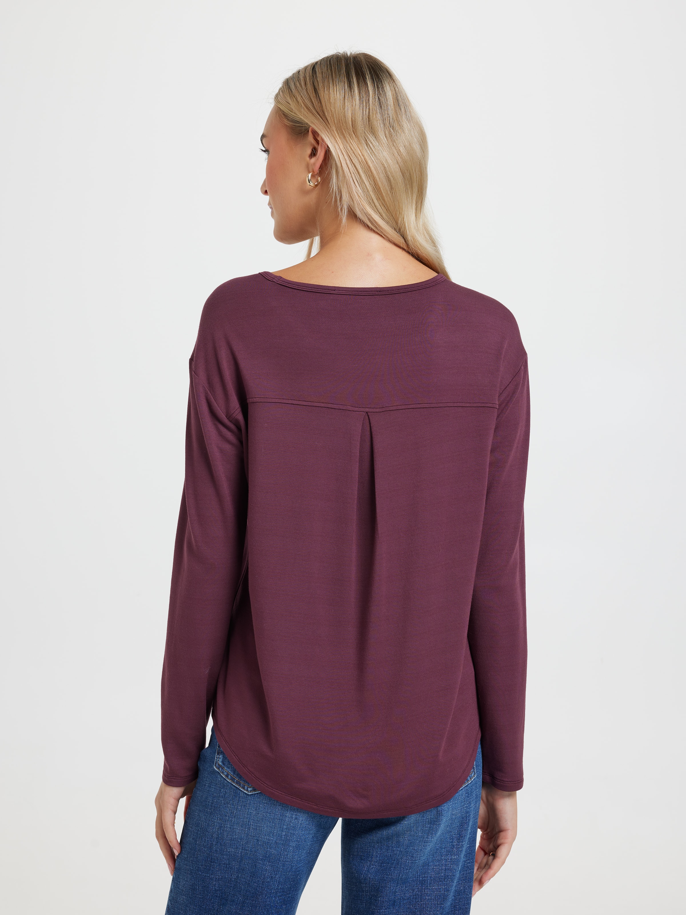 Image for Luxe Long Sleeve Modal Crew Top from JustGroupNZ