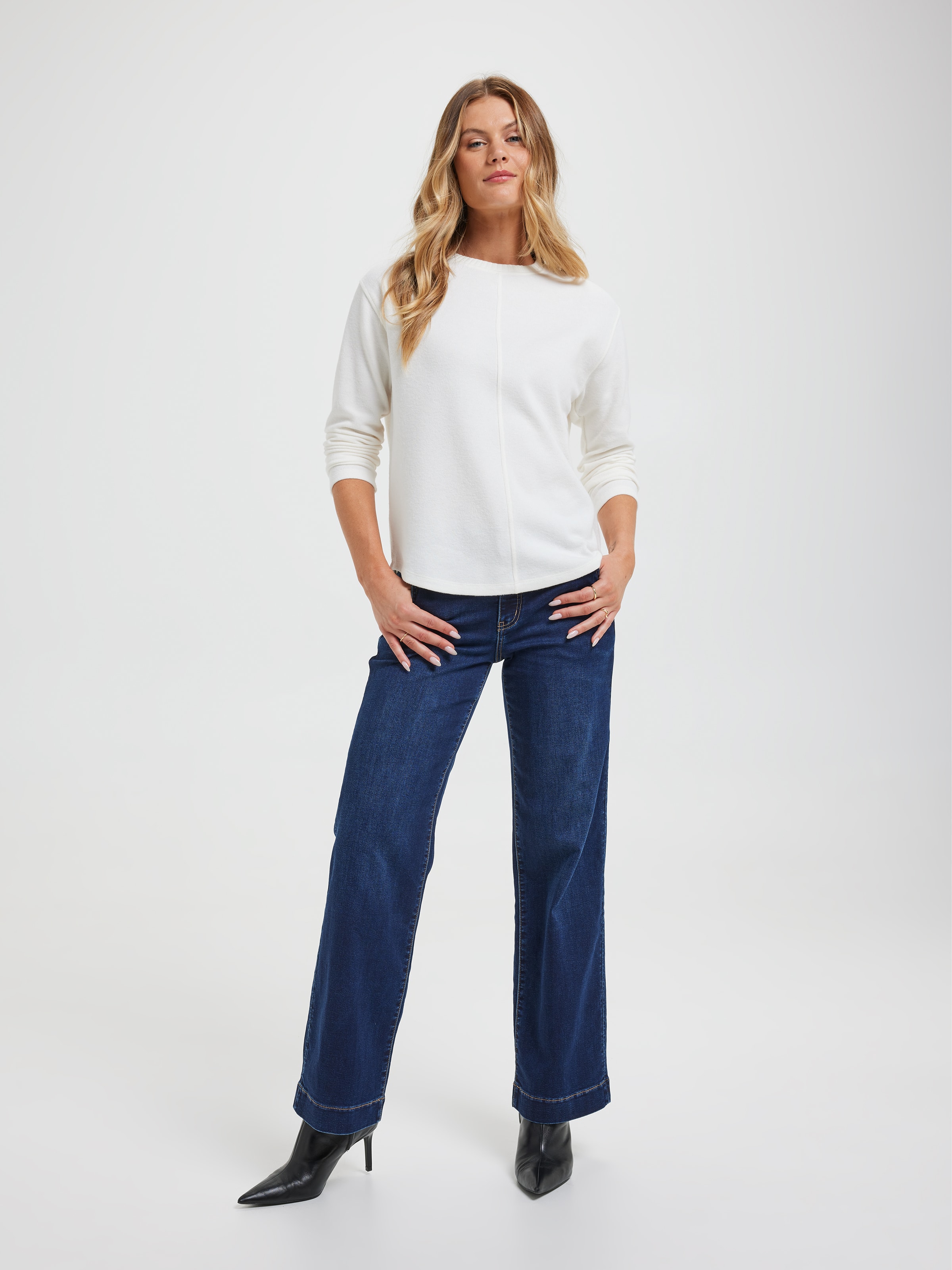 Margot Relaxed Rib Seam Top