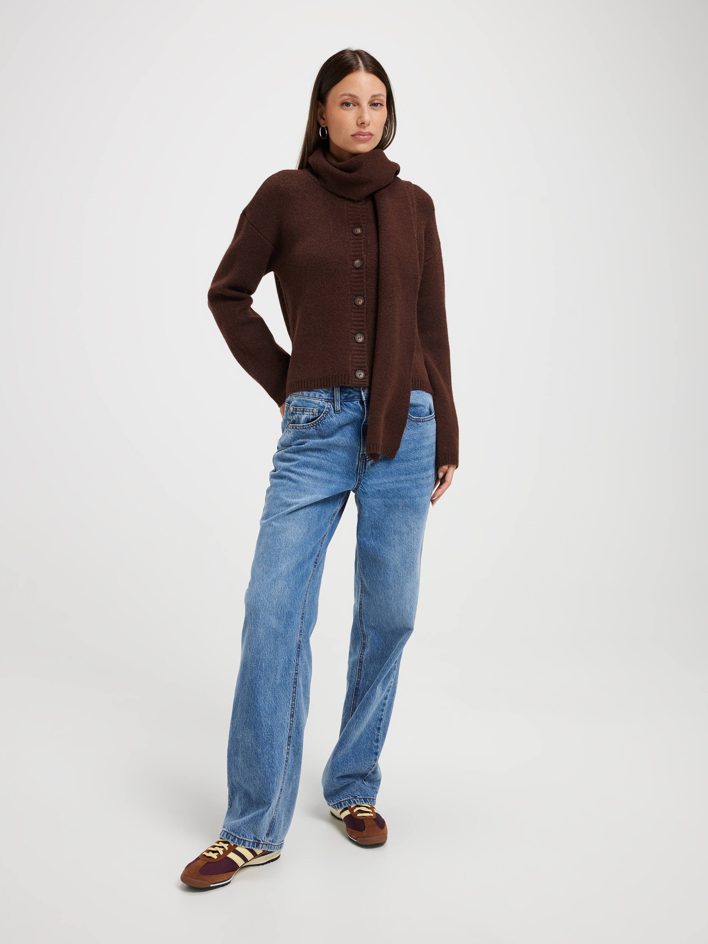 Edina Attached Scarf Cardi